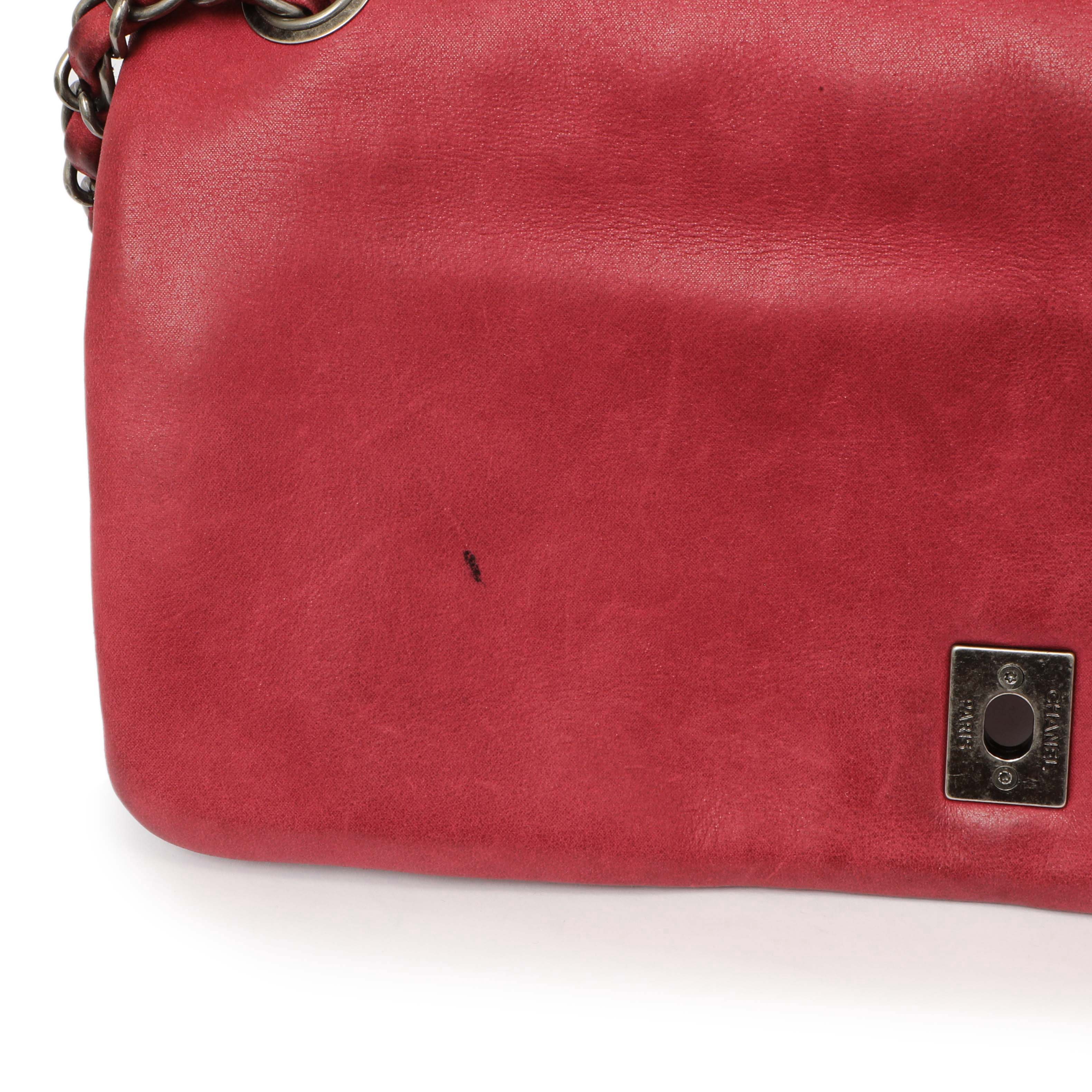 Chanel Burgundy Quilted Iridescent Calfskin Large New Bubble Flap - Image 12