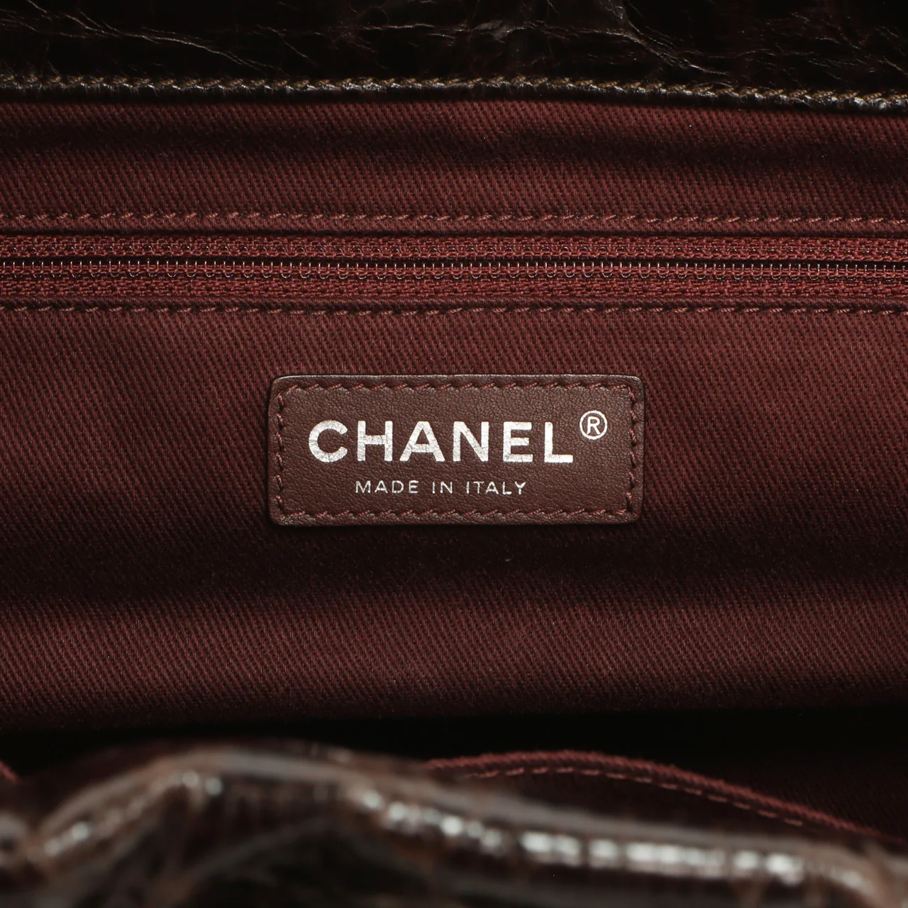 Chanel Burgundy Quilted Iridescent Calfskin Small In The Mix Tote - Image 6