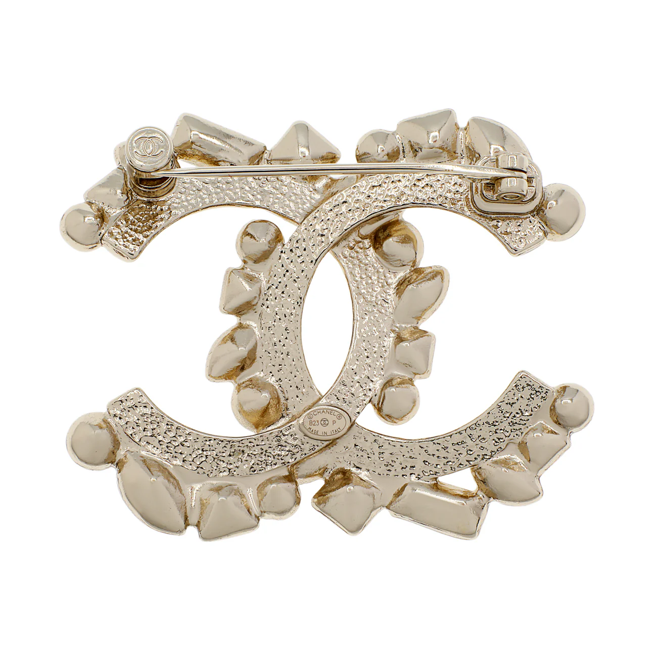 Chanel Crystal CC Brooch - Image 2