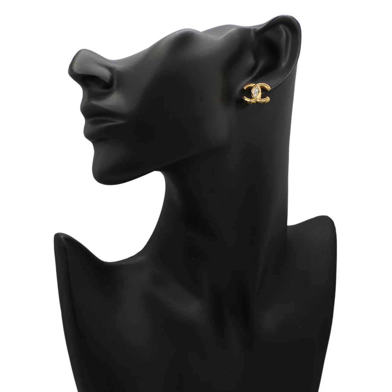 Chanel Crystal CC Earrings - Image 4