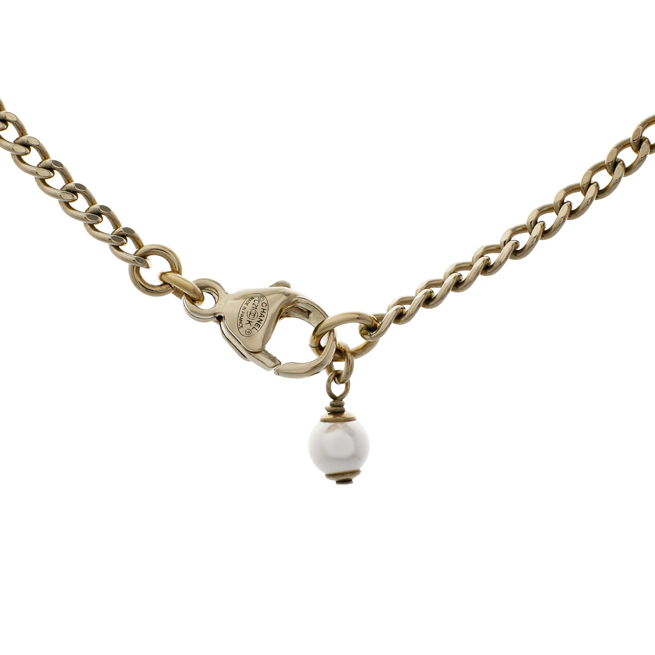 Chanel Crystal CC Pendant Necklace - Image 3