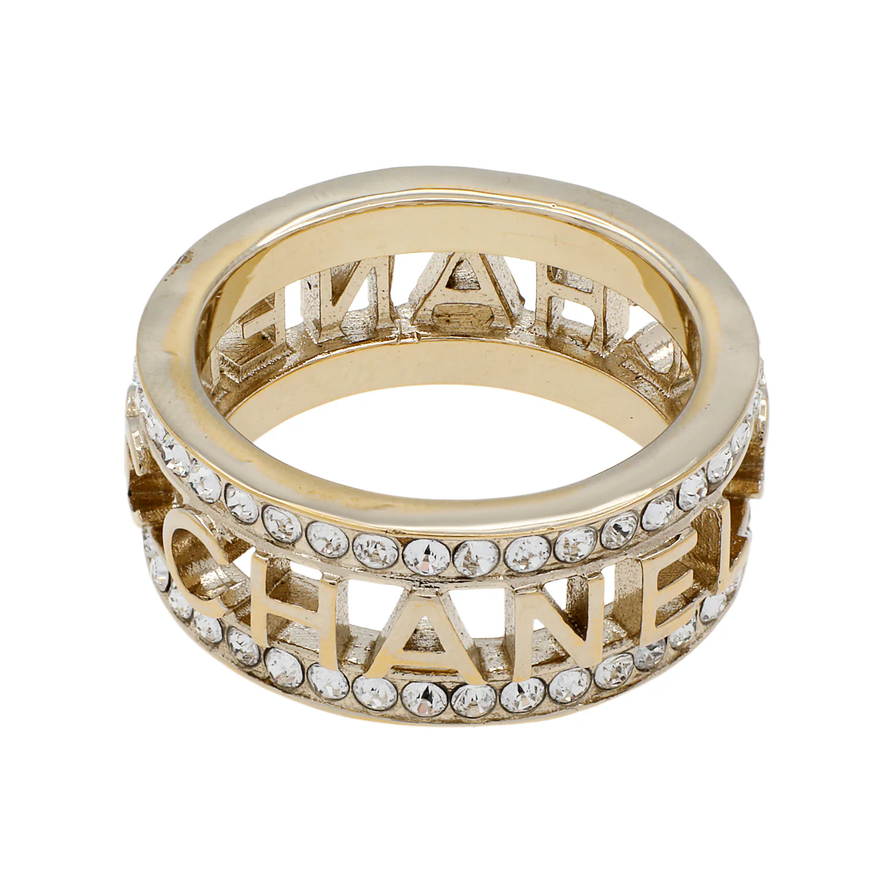 Chanel Crystal CC Ring - Image 2
