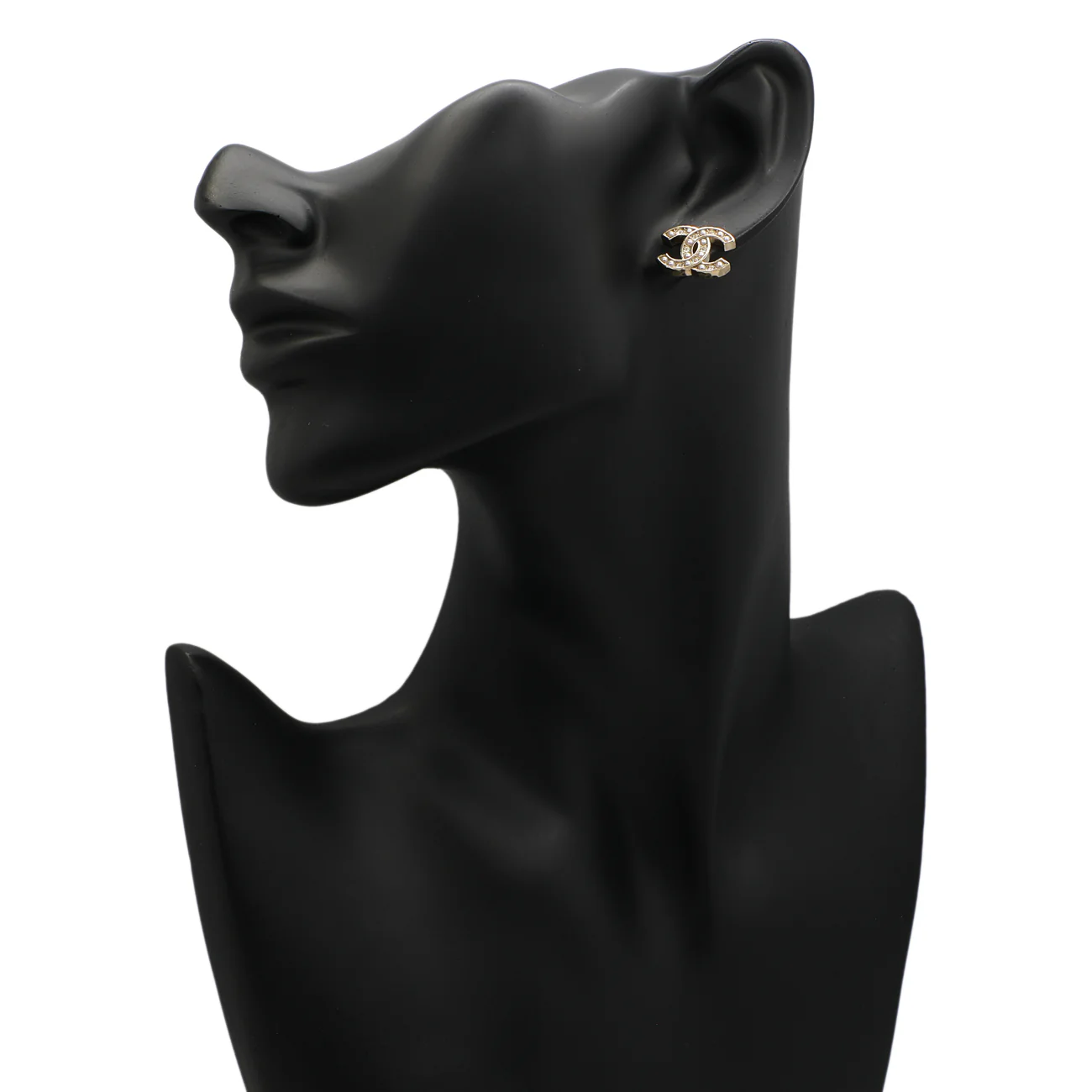 Chanel Crystal Pearl CC Earrings - Image 3