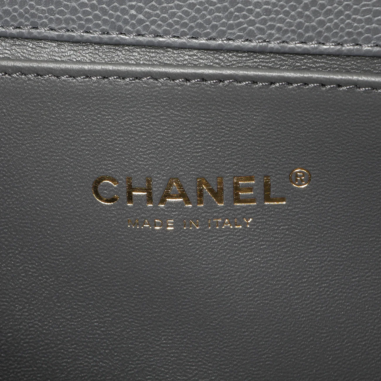 Chanel Dark Grey Quilted Caviar Medium Boy Bag - Image 6