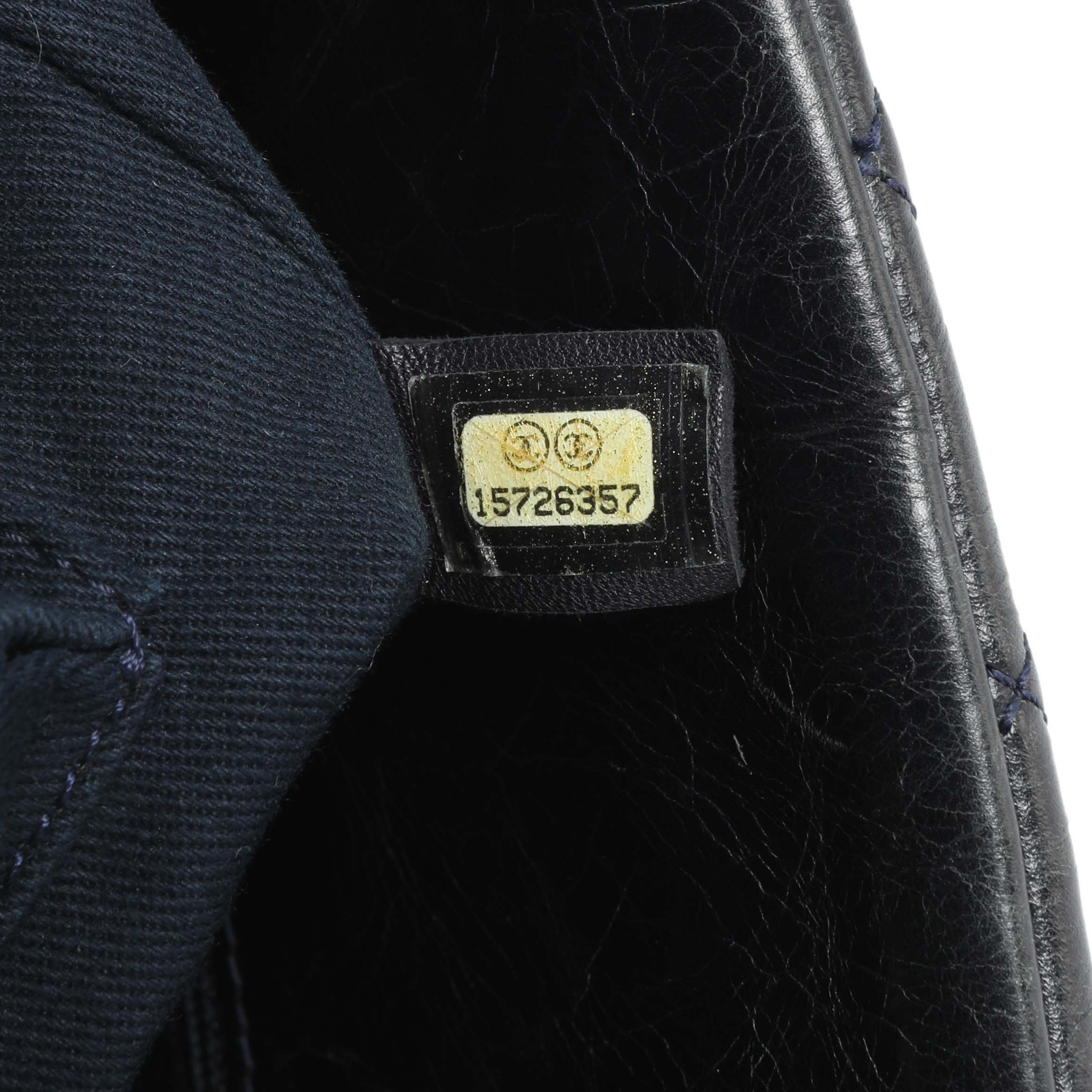 Chanel Glazed Calfskin Quilted Large Mademoiselle Bowling Bag - Image 10