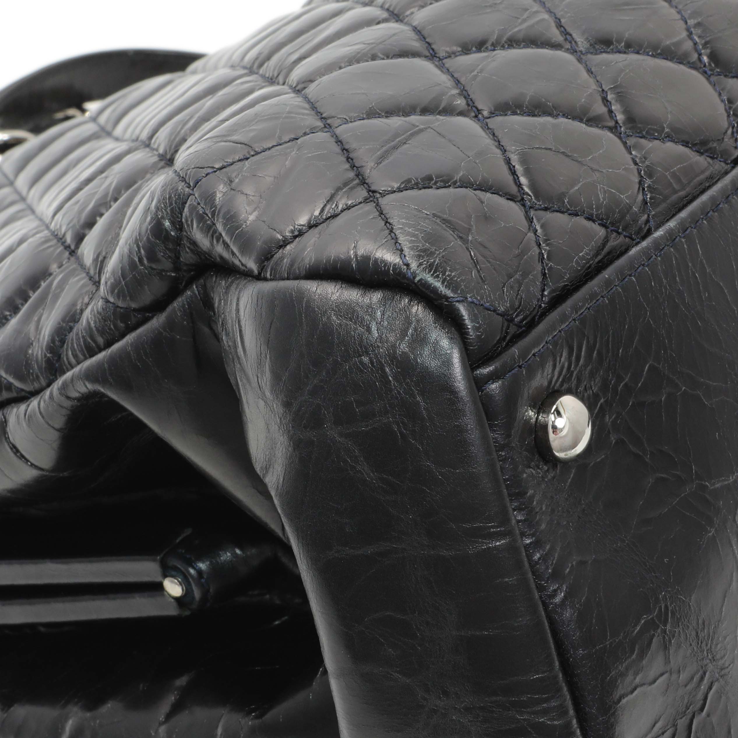 Chanel Glazed Calfskin Quilted Large Mademoiselle Bowling Bag - Image 4