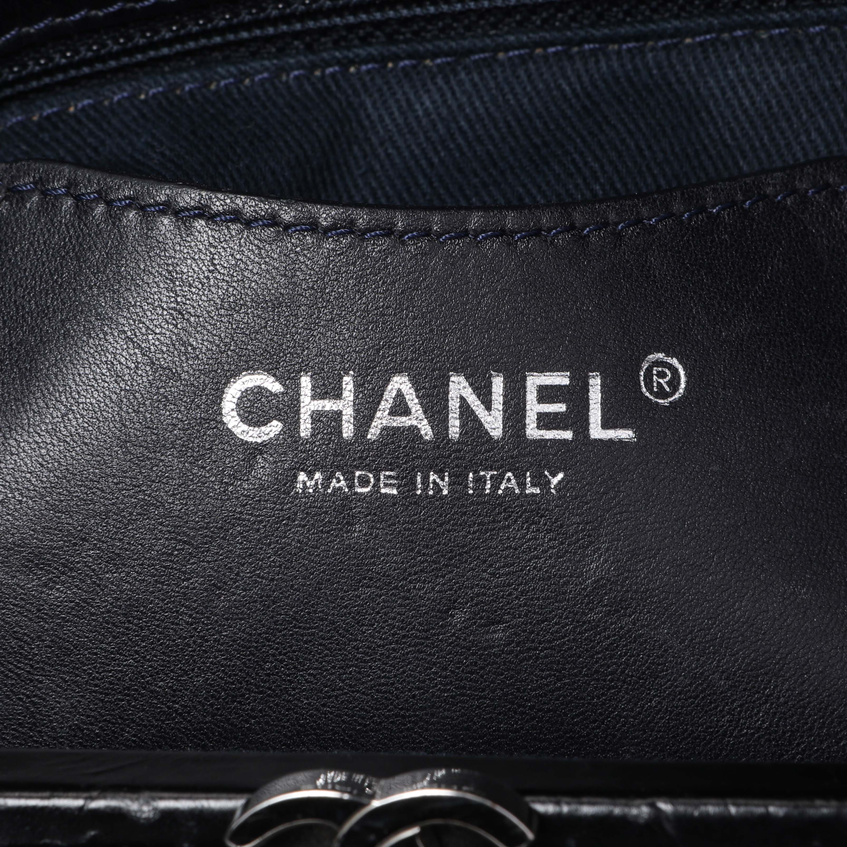 Chanel Glazed Calfskin Quilted Large Mademoiselle Bowling Bag - Image 9