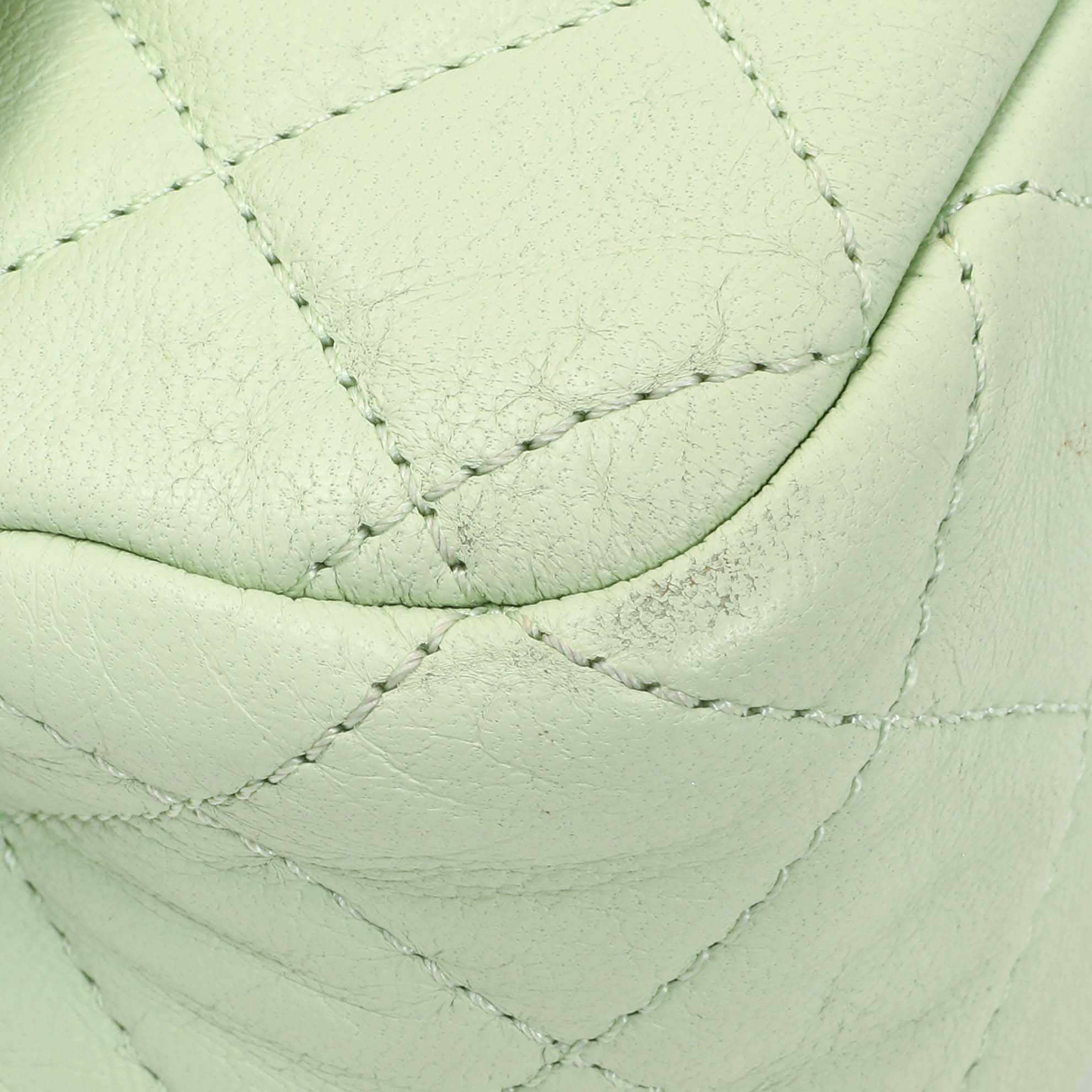 Chanel Green Quilted Lambskin Mini Pearl Crush Rectangular Flap - Image 5