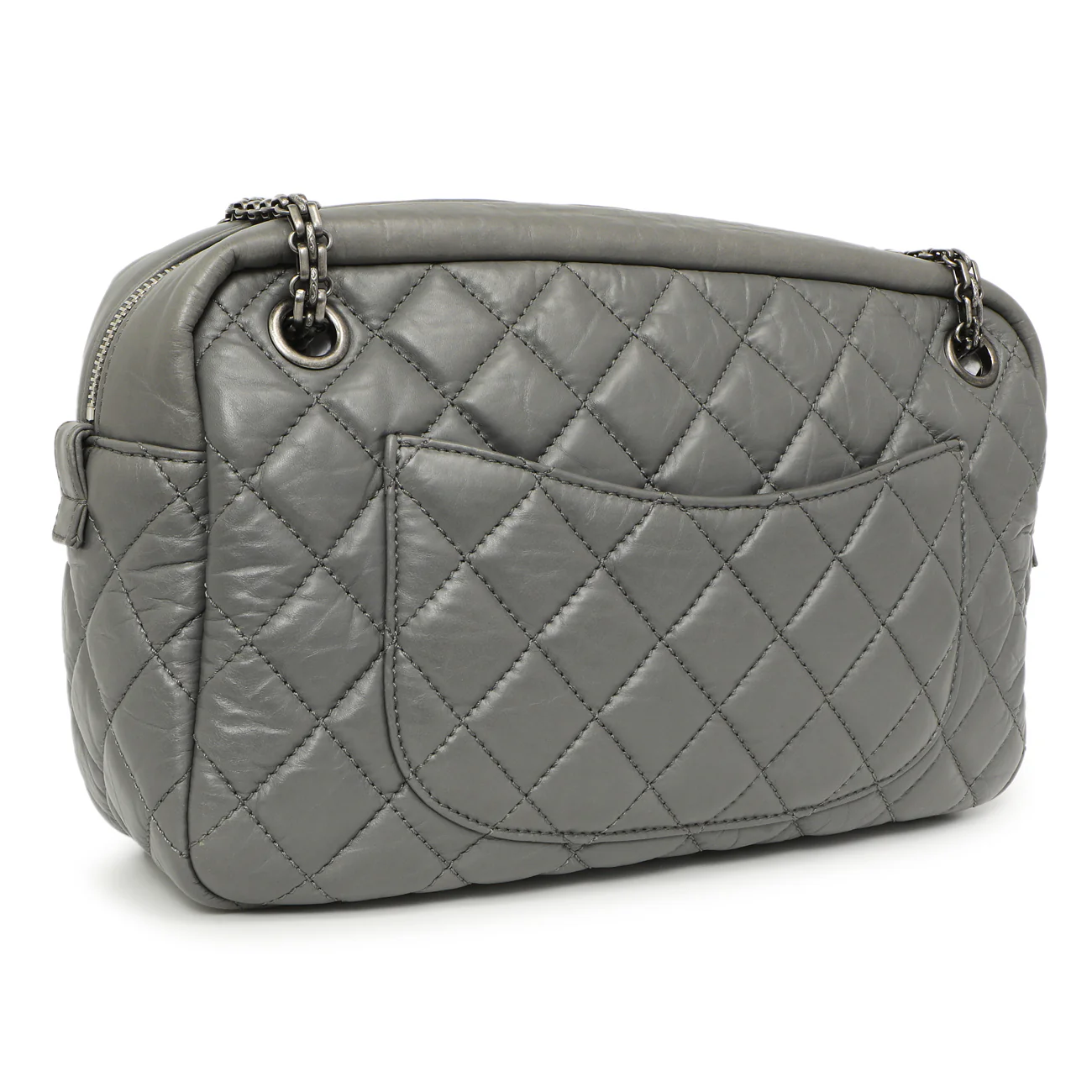 Chanel Grey Aged Calfskin Reissue Camera Bag - Image 3