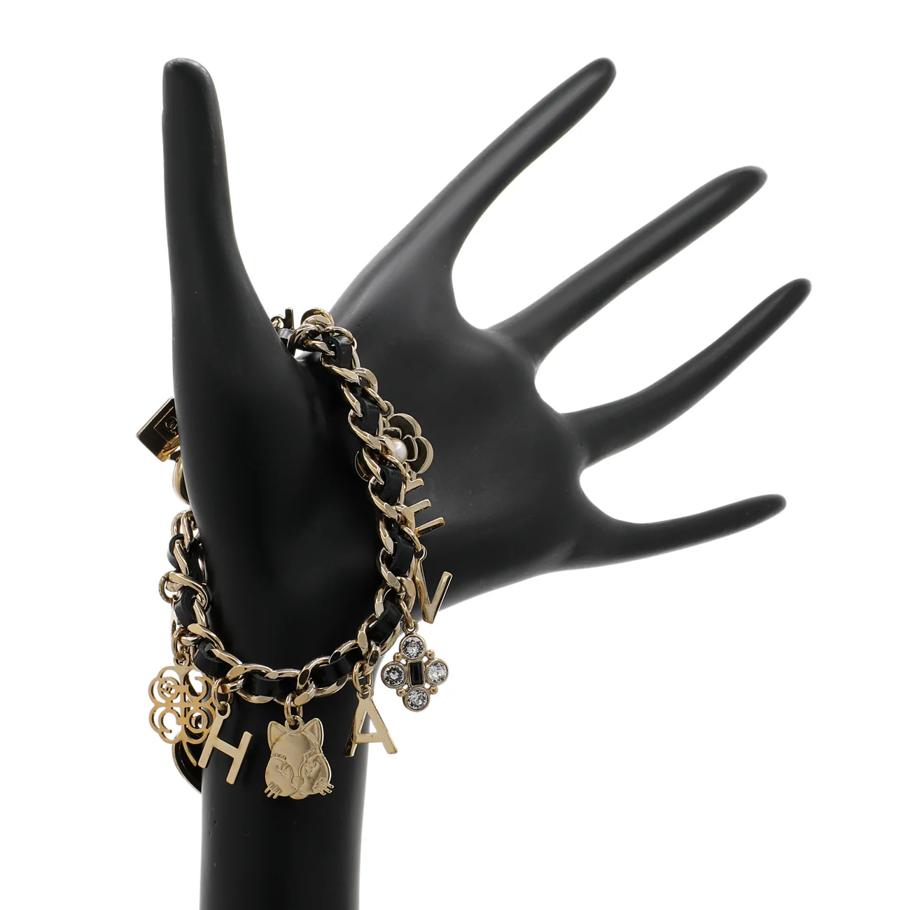 Chanel Interwoven Leather Charm Bracelet - Image 3