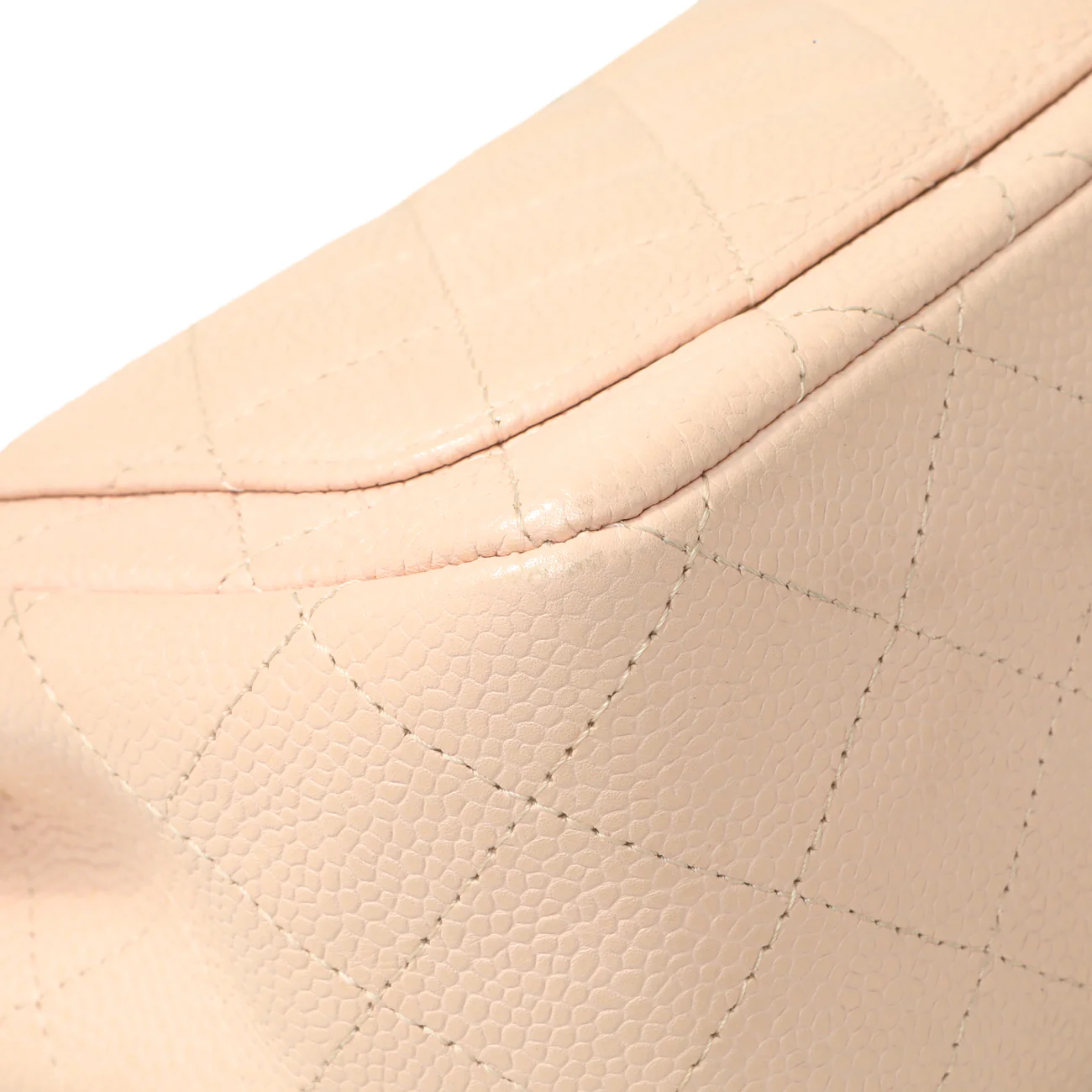 Chanel Light Pink Quilted Caviar Mini Square Flap - Image 6