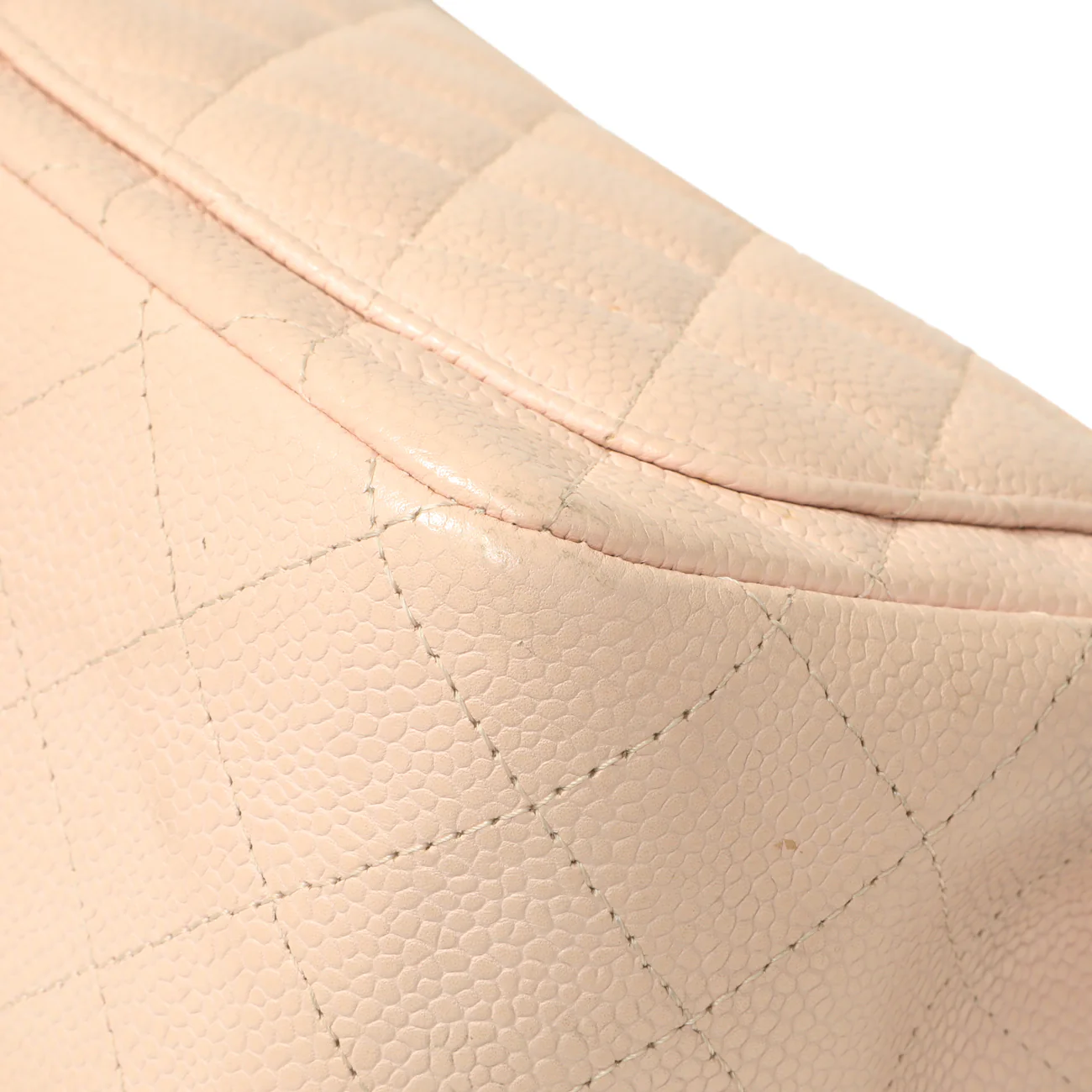 Chanel Light Pink Quilted Caviar Mini Square Flap - Image 7