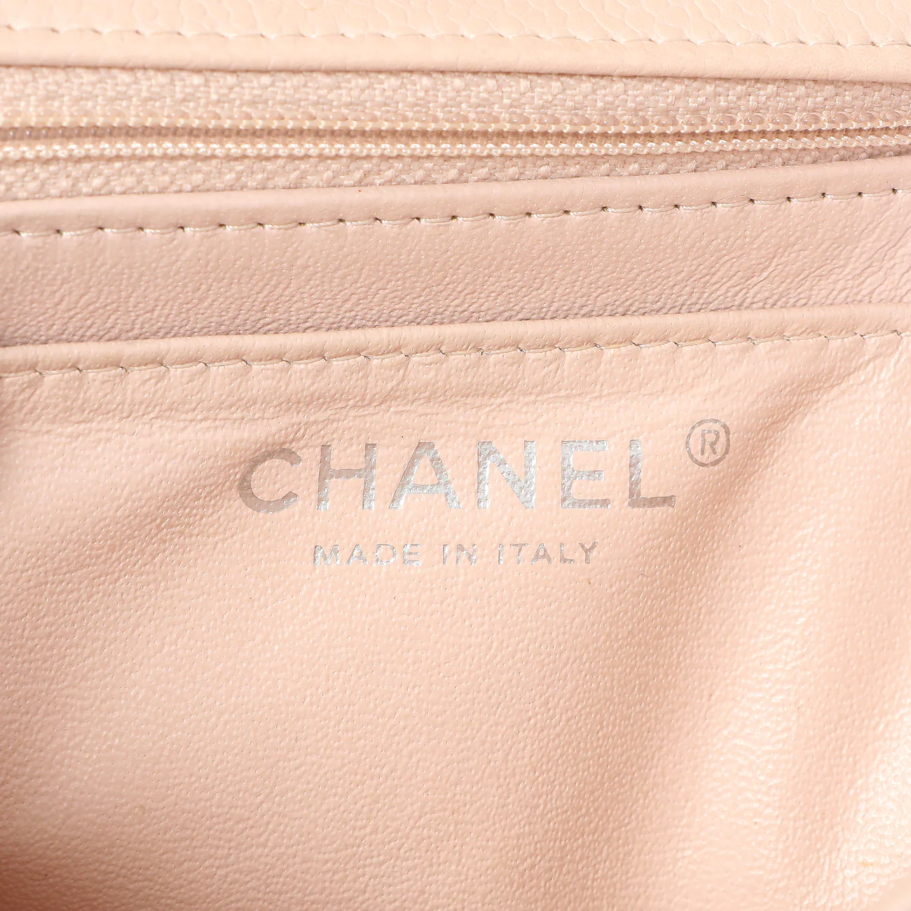 Chanel Light Pink Quilted Caviar Mini Square Flap - Image 9