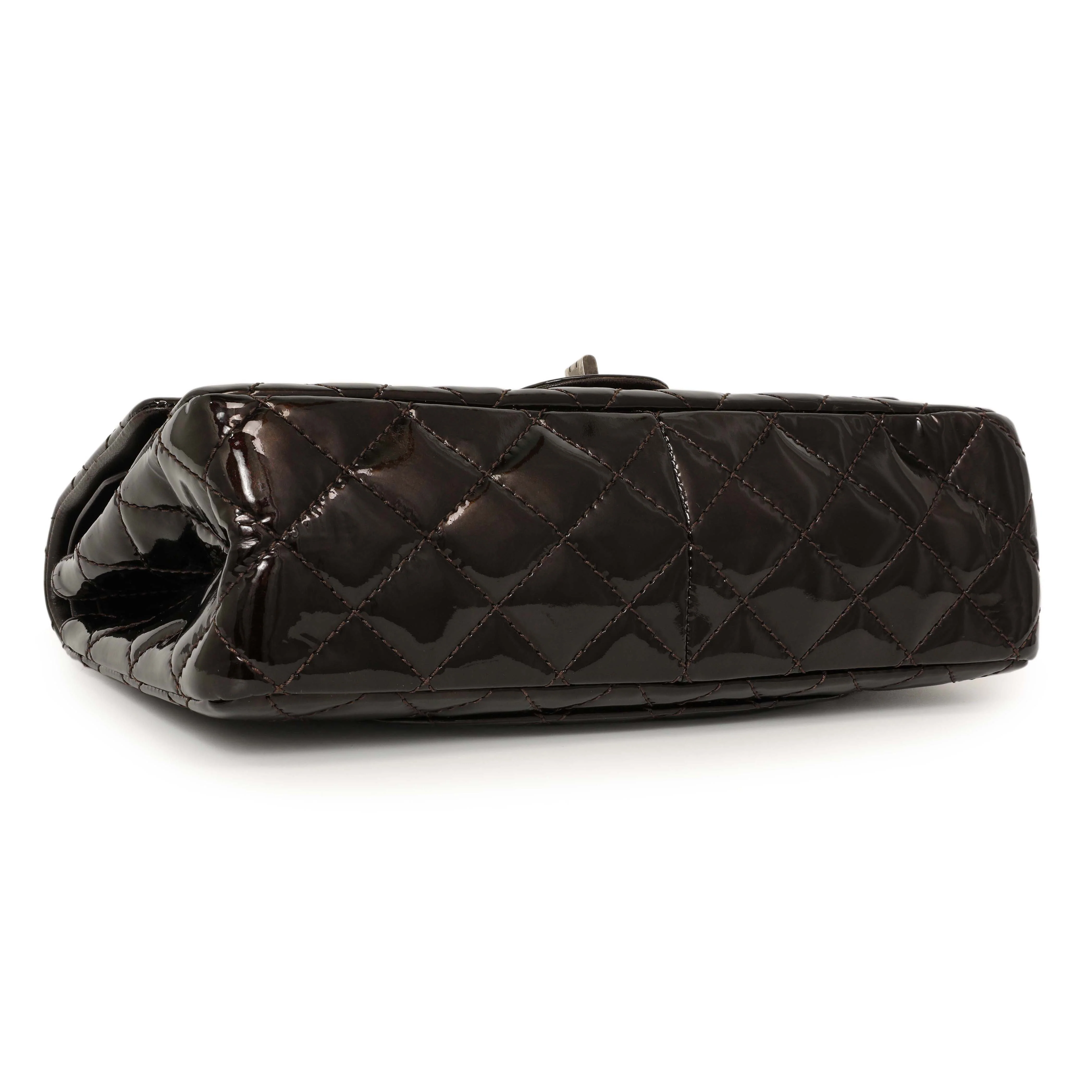 Chanel Metallic Brown Quilted Patent 2.55 Reissue 226 - Image 3
