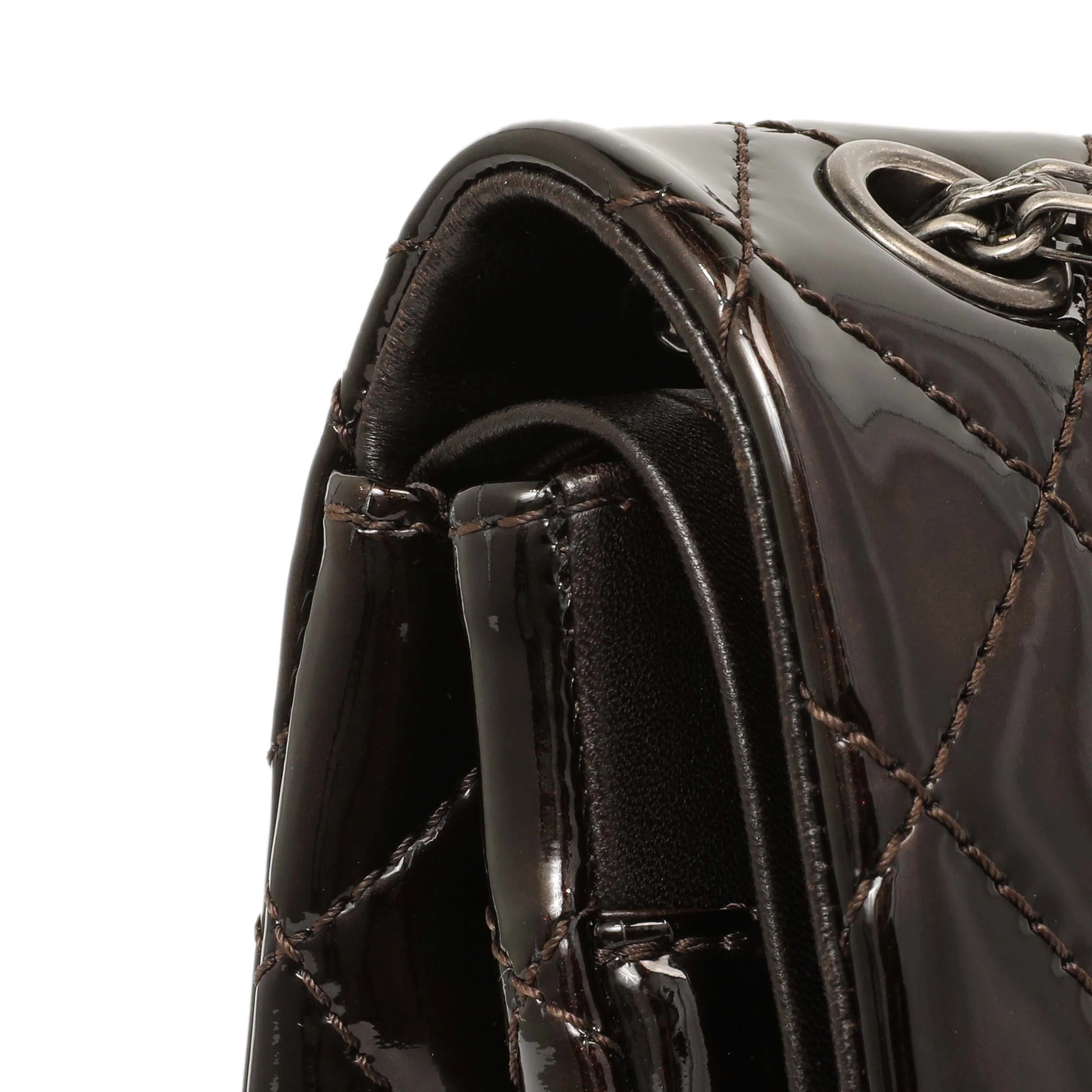 Chanel Metallic Brown Quilted Patent 2.55 Reissue 226 - Image 7