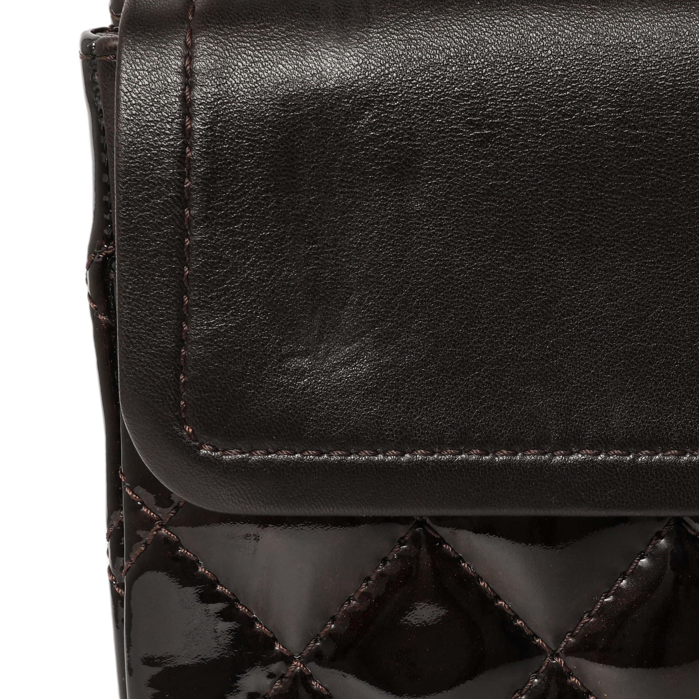 Chanel Metallic Brown Quilted Patent 2.55 Reissue 226 - Image 8