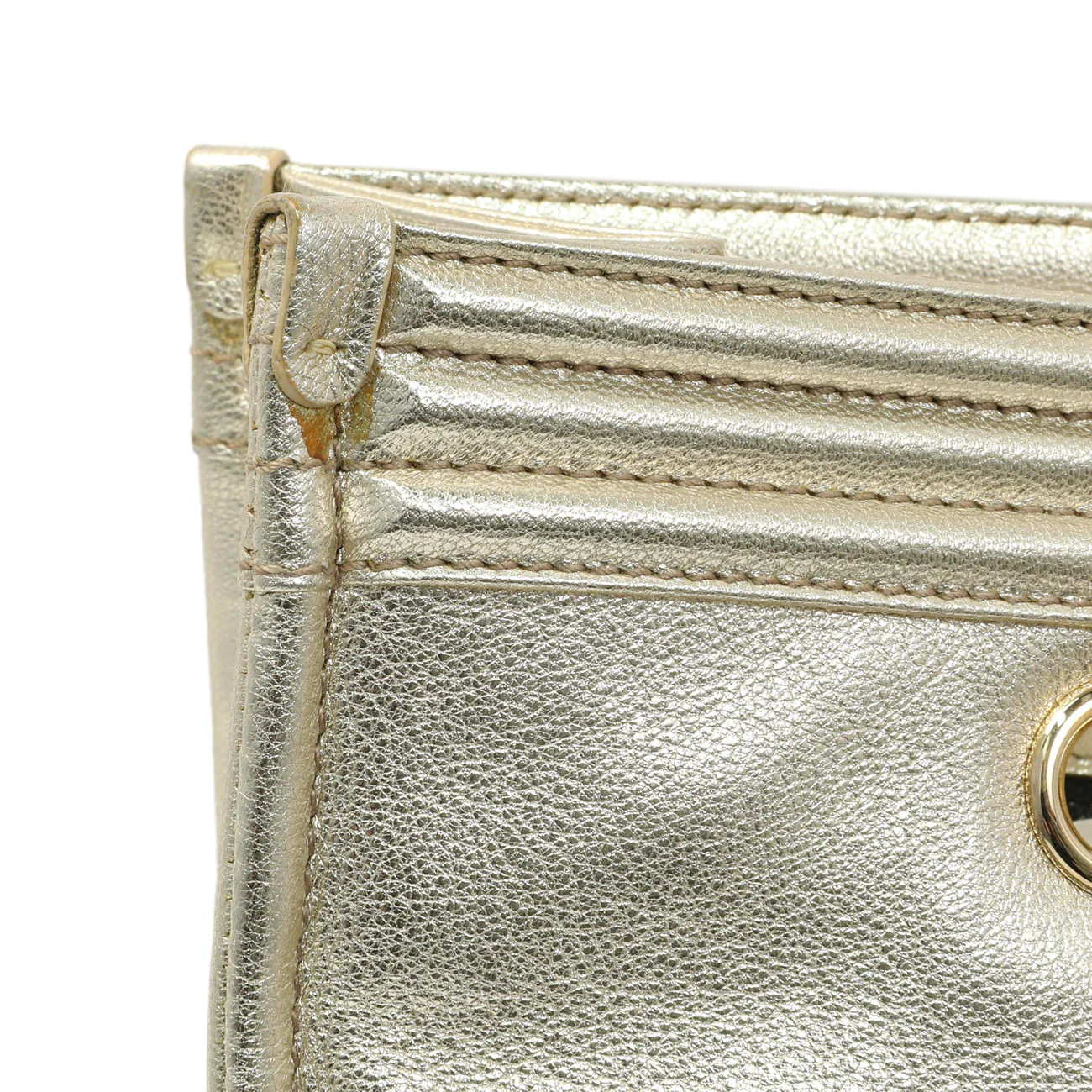 Chanel Metallic Gold Black Goatskin Boy Shopping Tote - Image 11