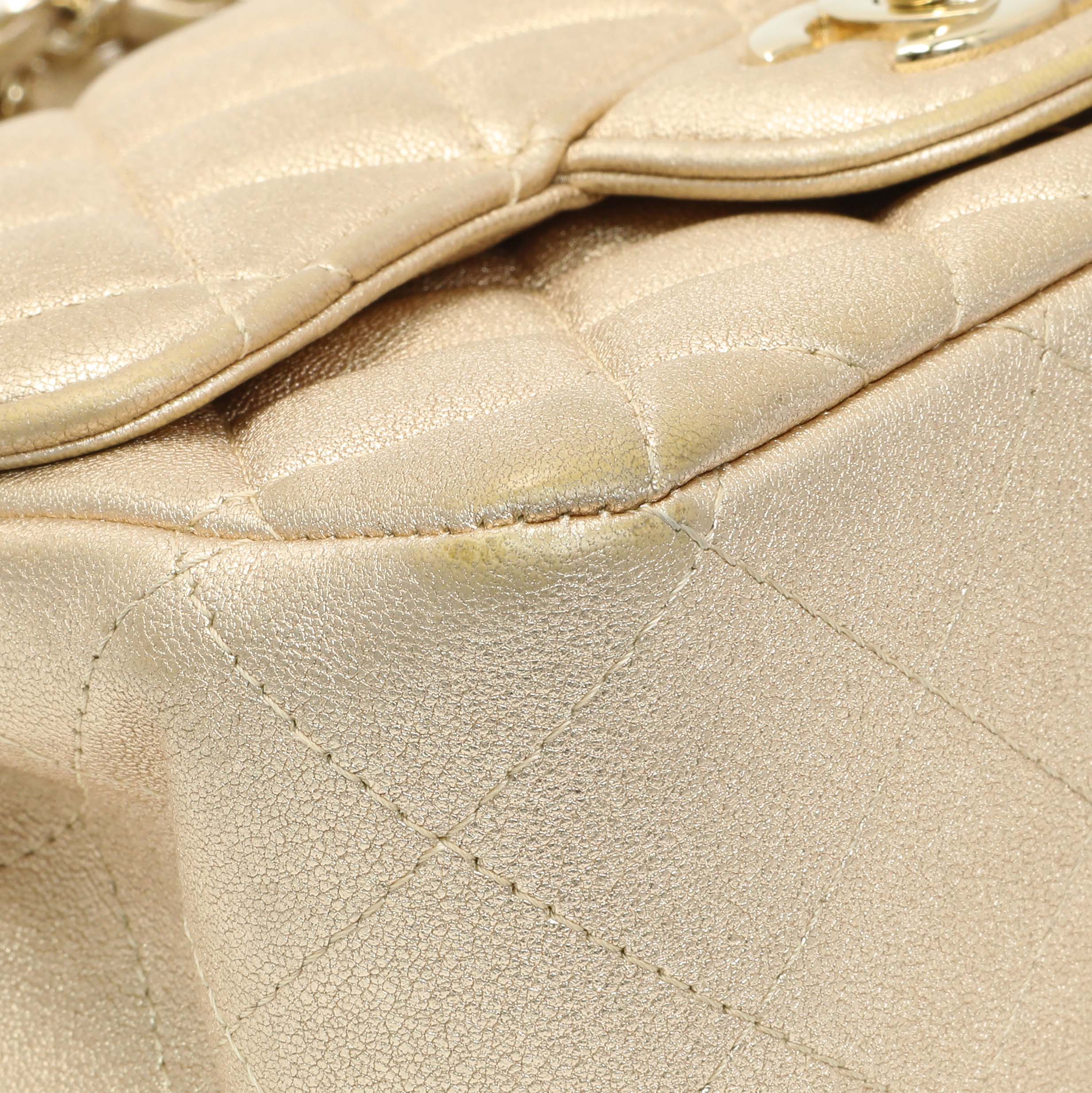 Chanel Metallic Quilted Mini Square Flap - Image 4