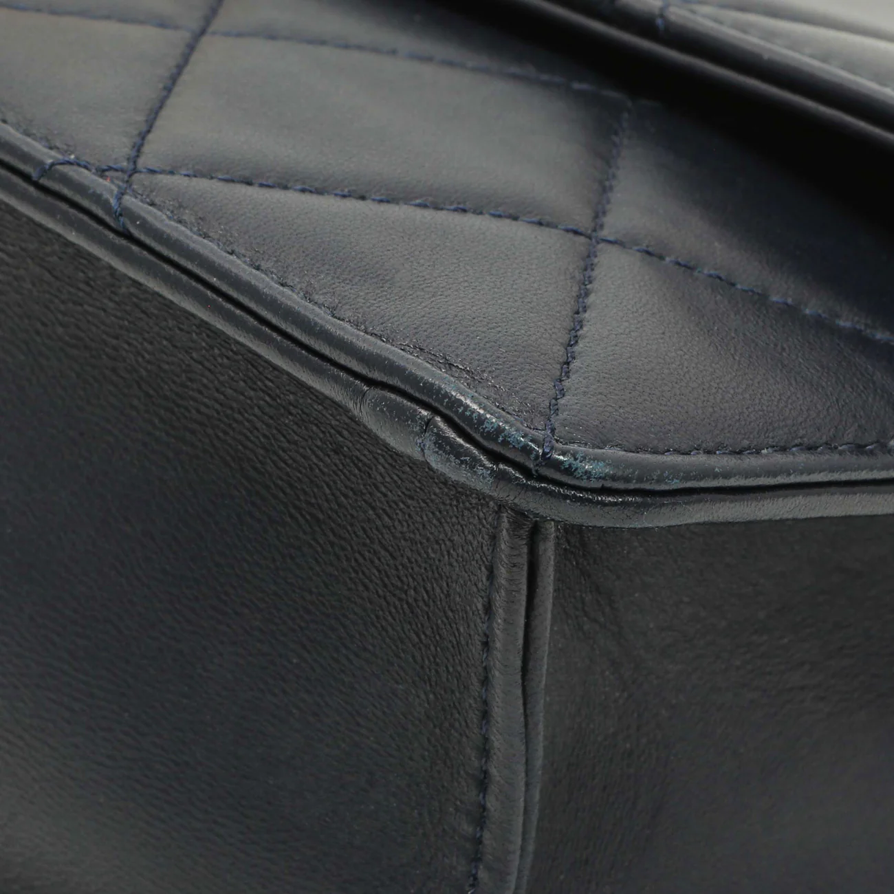 Chanel Navy Quilted Lambskin Large Golden Class Flap - Image 5