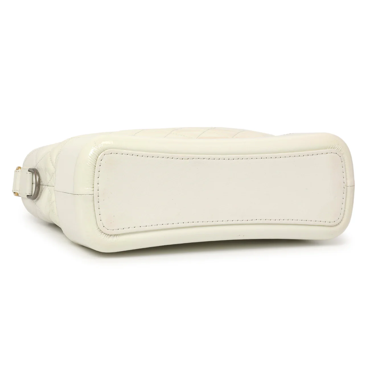 Chanel Patent White Goatskin Quilted Medium Gabrielle Hobo - Image 3
