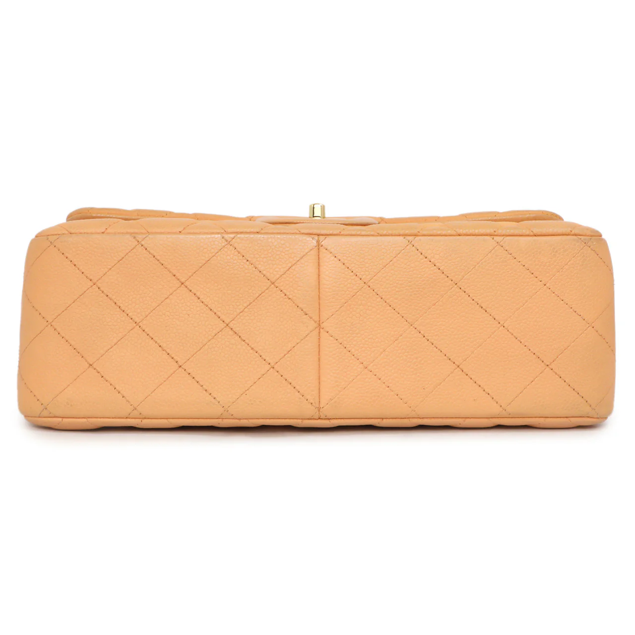 Chanel Peach Quilted Caviar Jumbo Classic Double Flap - Image 5
