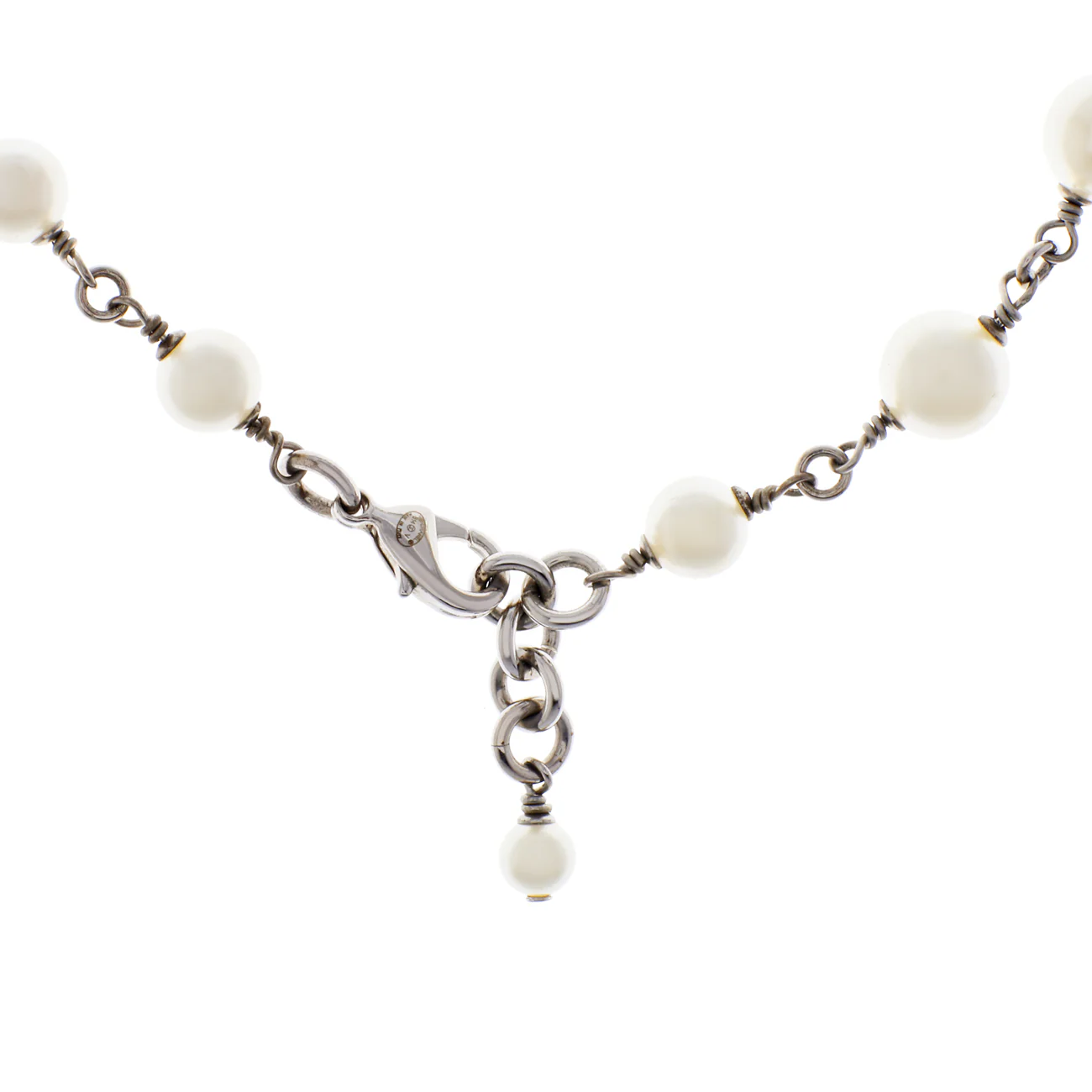 Chanel Pearl Crystal CC Long Necklace - Image 2