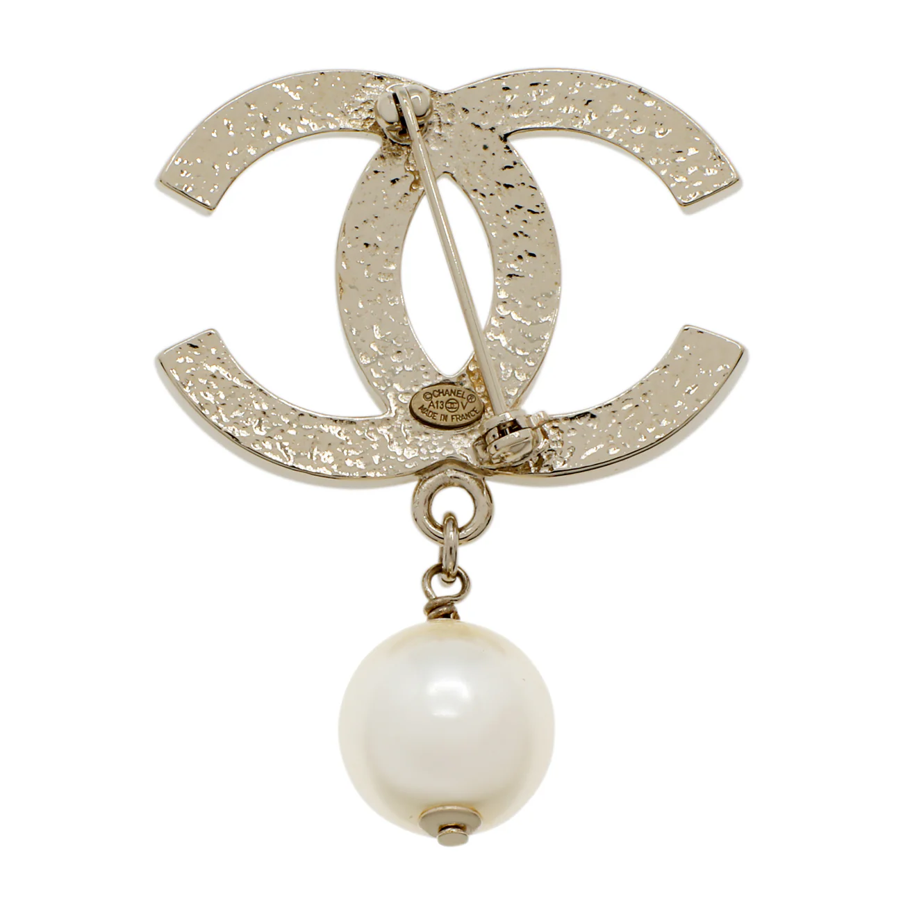Chanel Pearl Drop CC Brooch - Image 2