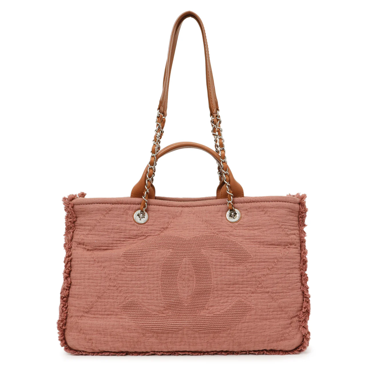 Chanel Pink Canvas Double Face Tote