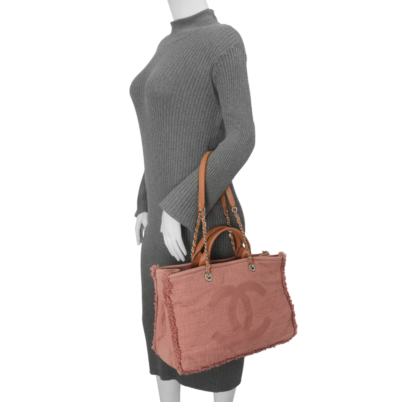 Chanel Pink Canvas Double Face Tote - Image 11