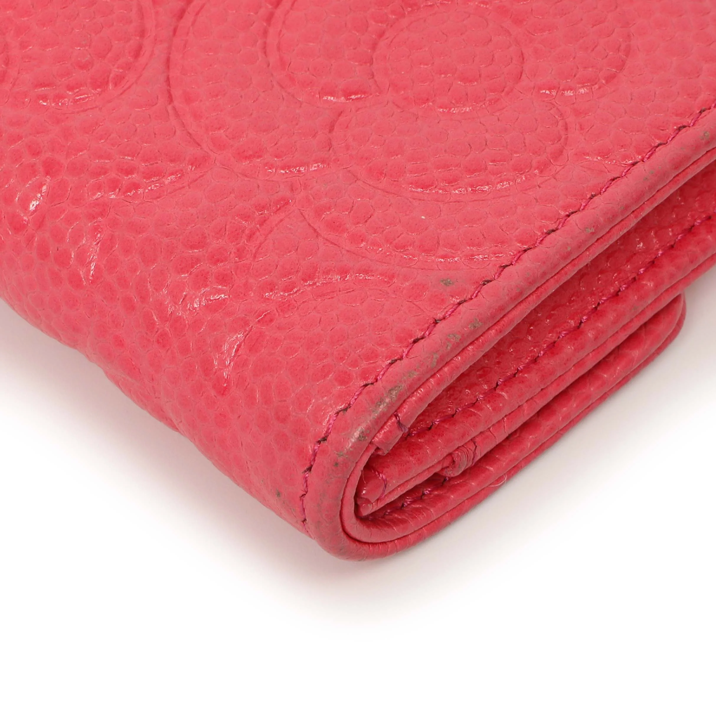 Chanel Pink Caviar Camellia Card Holder - Image 11