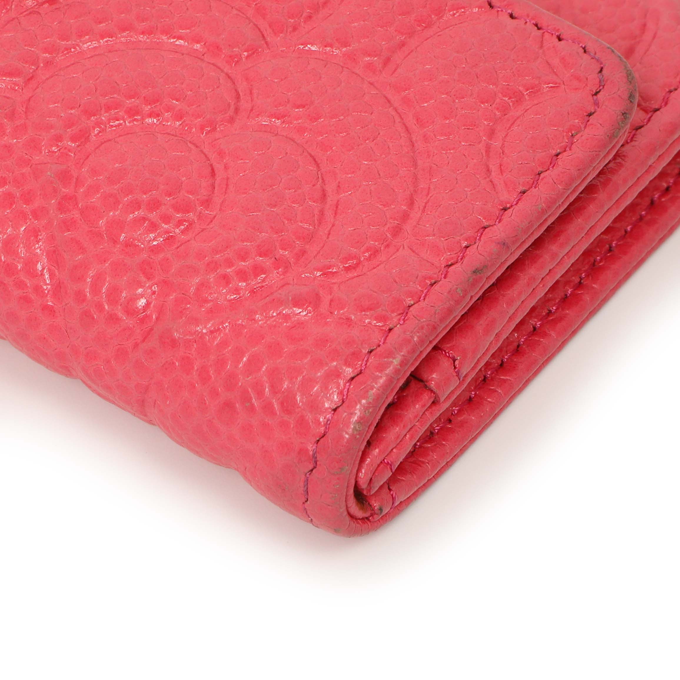 Chanel Pink Caviar Camellia Card Holder - Image 7