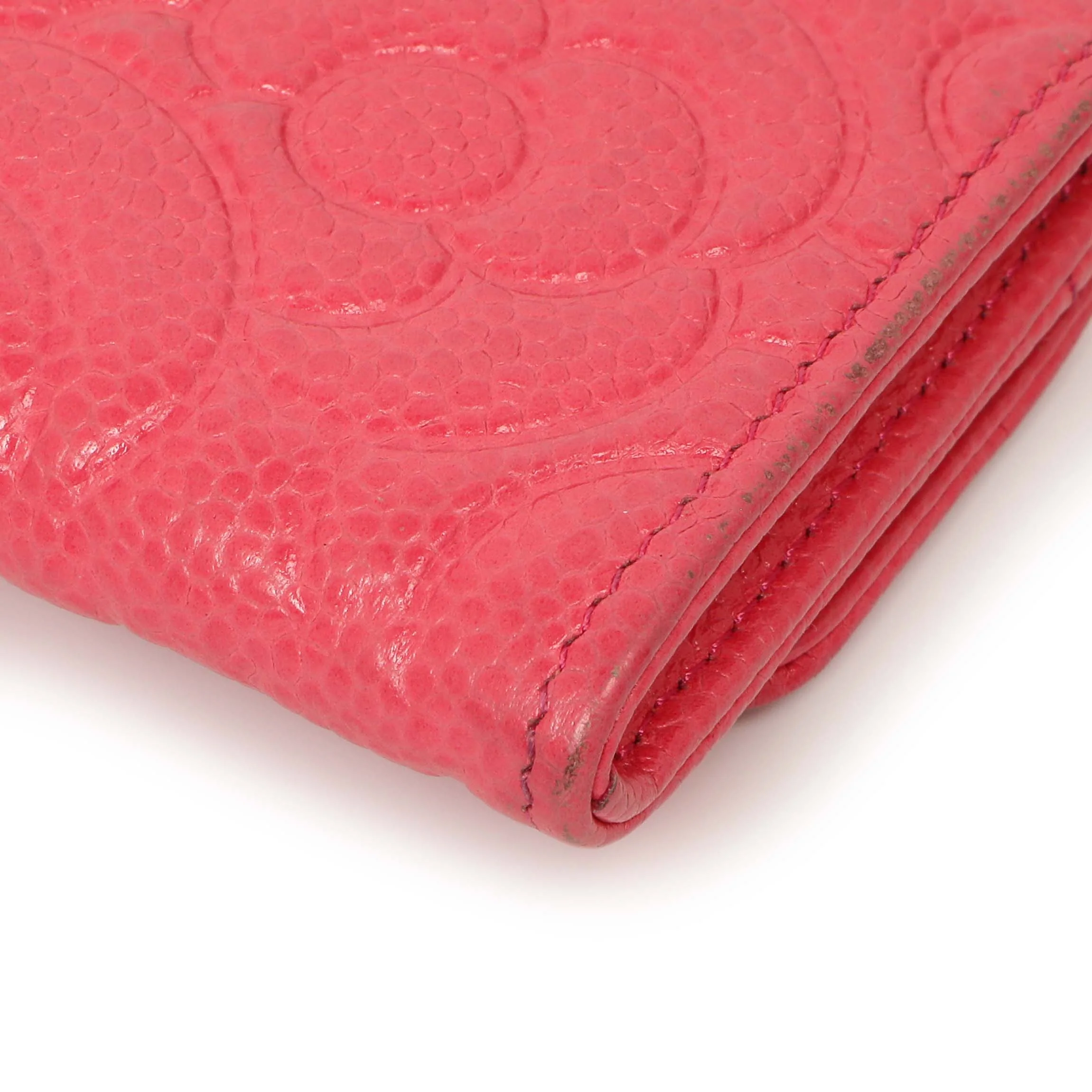 Chanel Pink Caviar Camellia Card Holder - Image 9