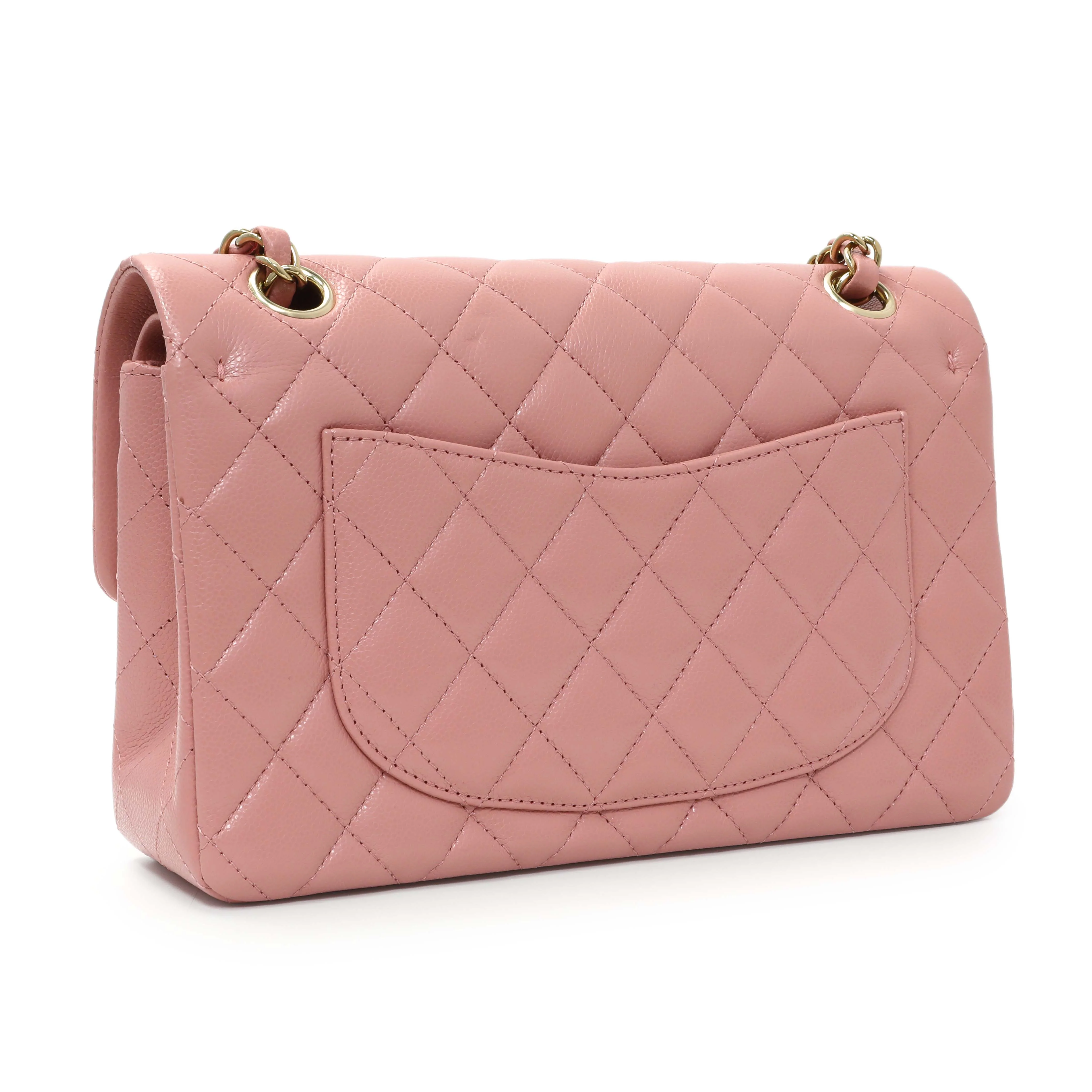 Chanel Pink Caviar Small Classic Double Flap - Image 2
