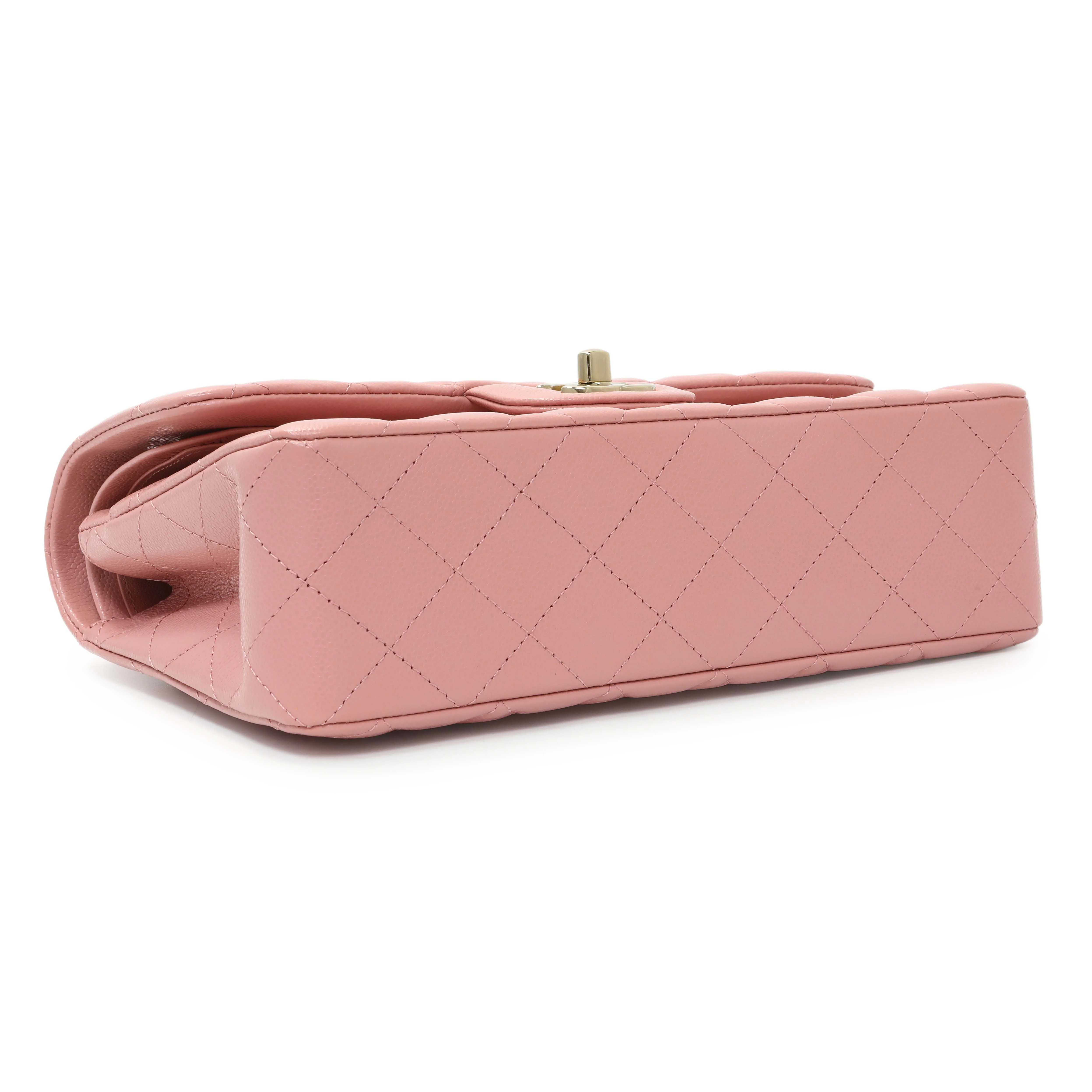 Chanel Pink Caviar Small Classic Double Flap - Image 3