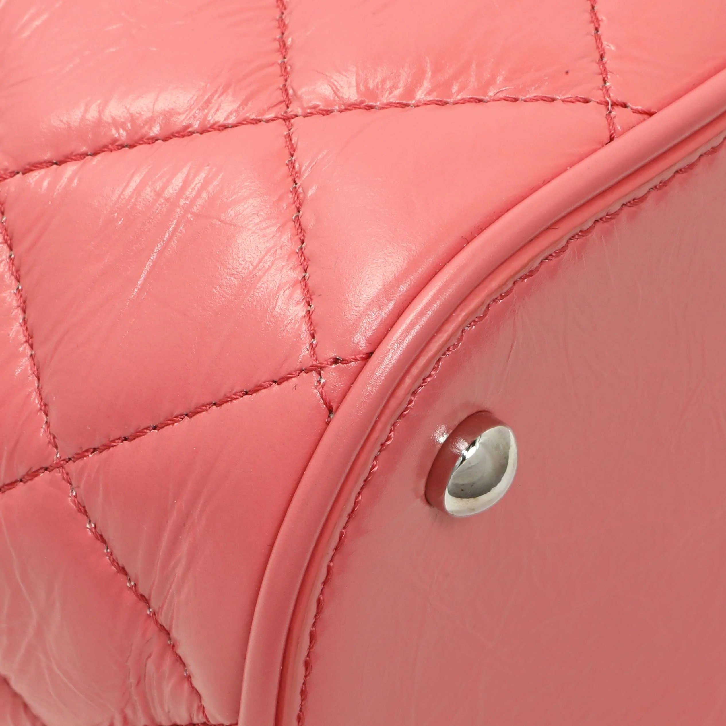 Chanel Pink Crumpled Calfskin PVC Quilted Aquarium Backpack - Image 4