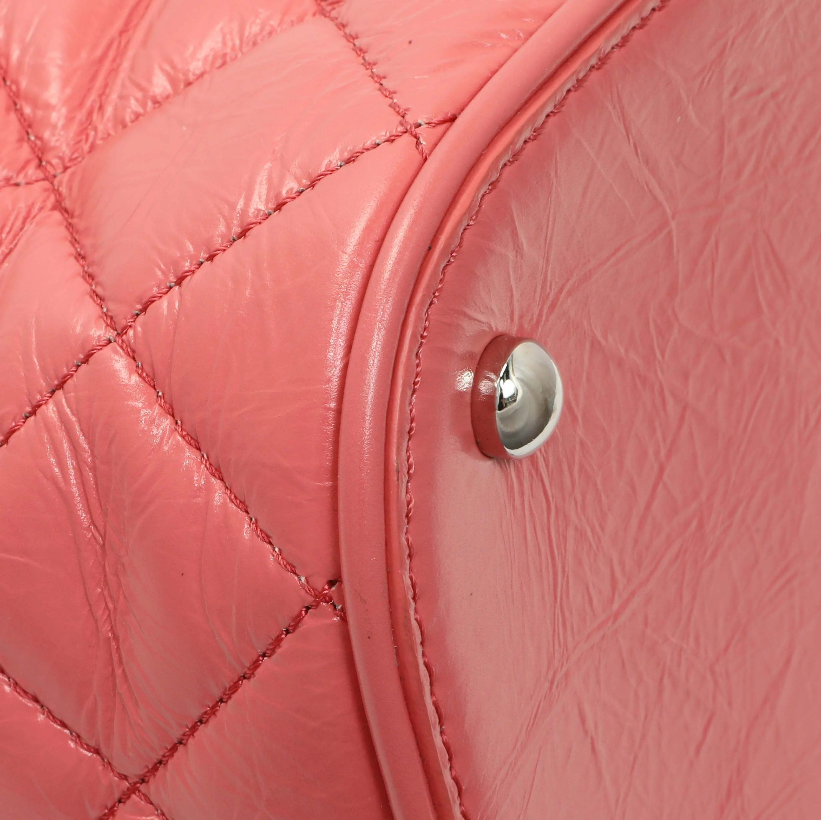 Chanel Pink Crumpled Calfskin PVC Quilted Aquarium Backpack - Image 6