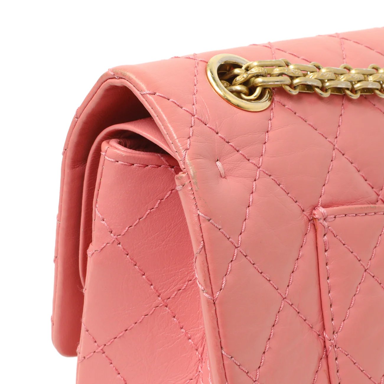Chanel Pink Quilted Aged Calfskin Reissue 225 Flap - Image 11