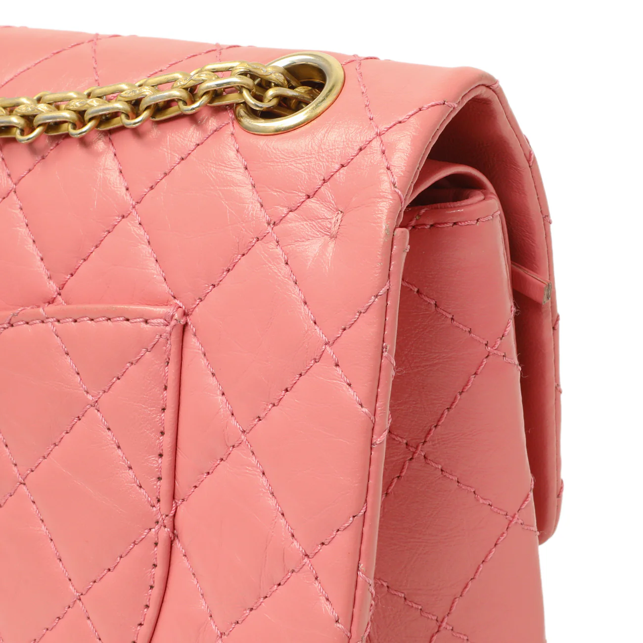 Chanel Pink Quilted Aged Calfskin Reissue 225 Flap - Image 12