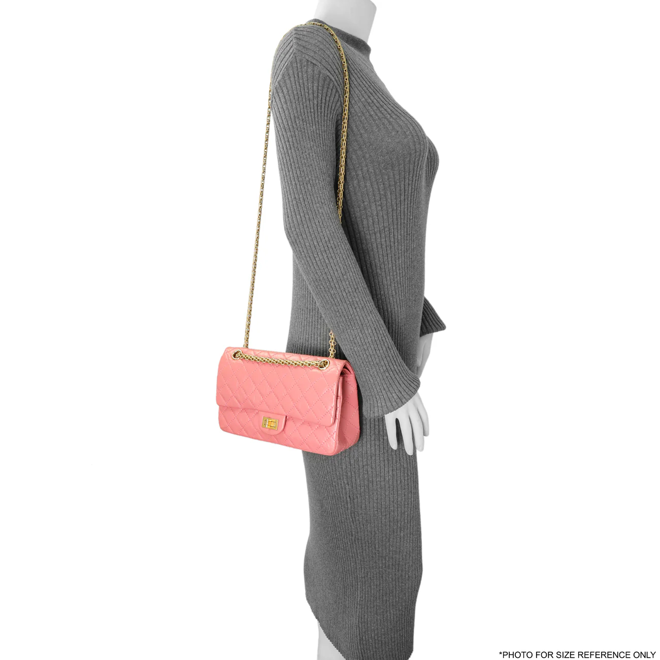 Chanel Pink Quilted Aged Calfskin Reissue 225 Flap - Image 13