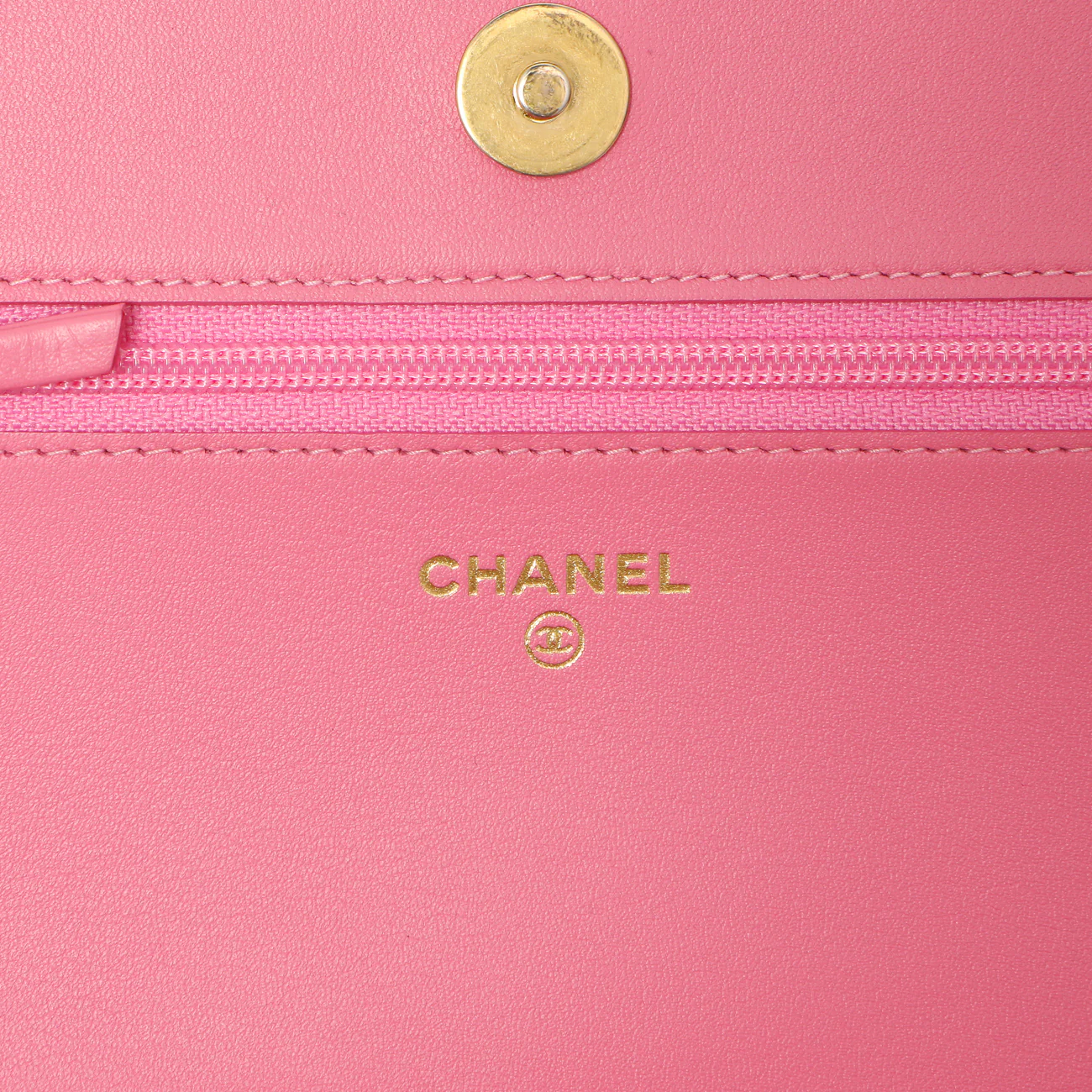 Chanel Pink Quilted Calfskin Boy Wallet on Chain - Image 9