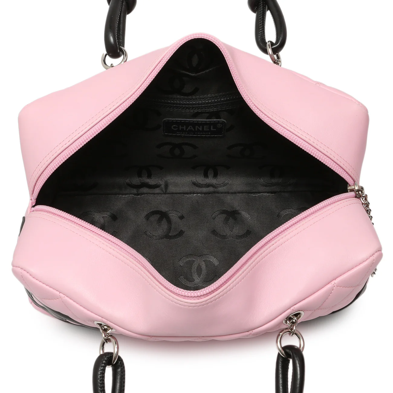 Chanel Pink Quilted Calfskin Large Cambon Bowler - Image 12