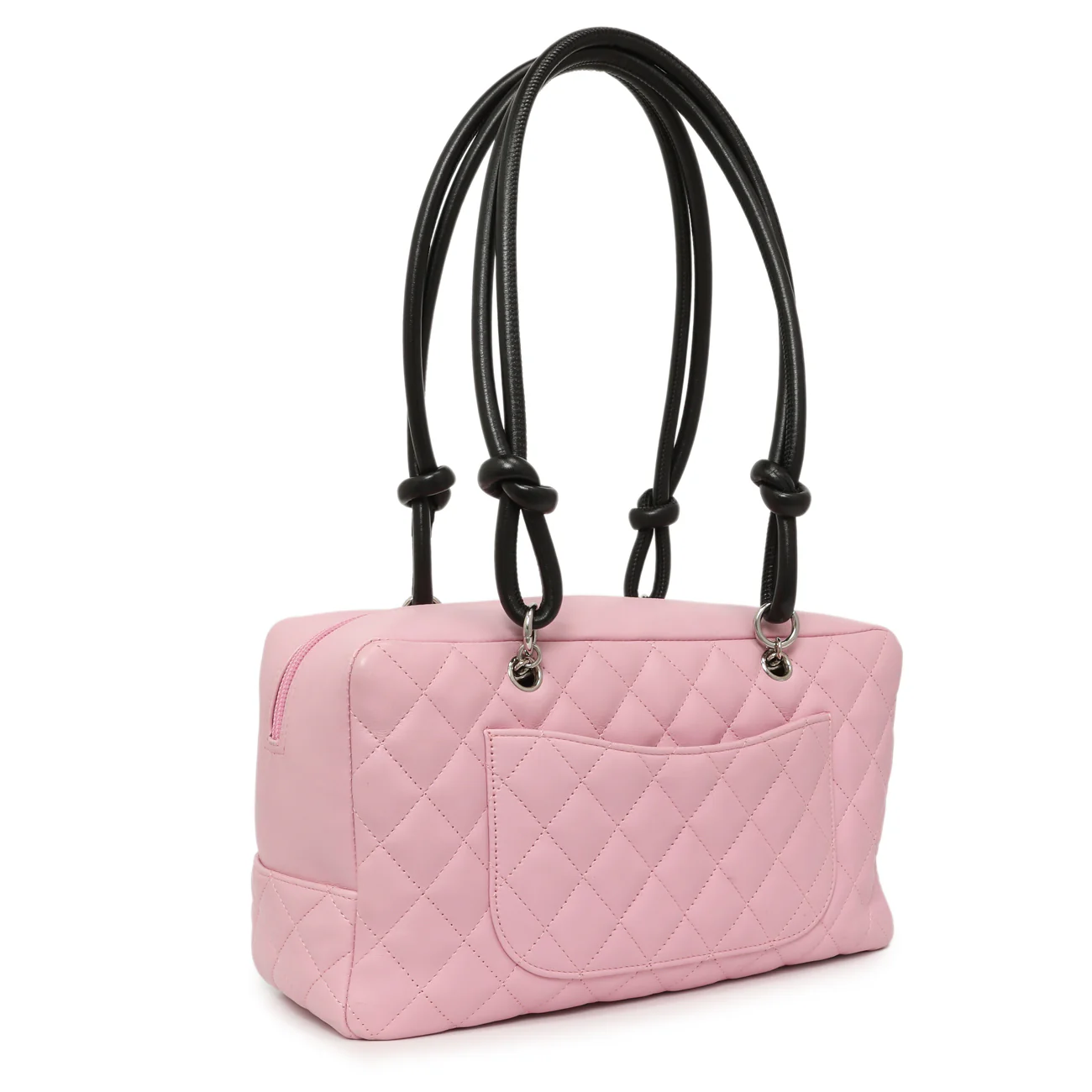 Chanel Pink Quilted Calfskin Large Cambon Bowler - Image 2
