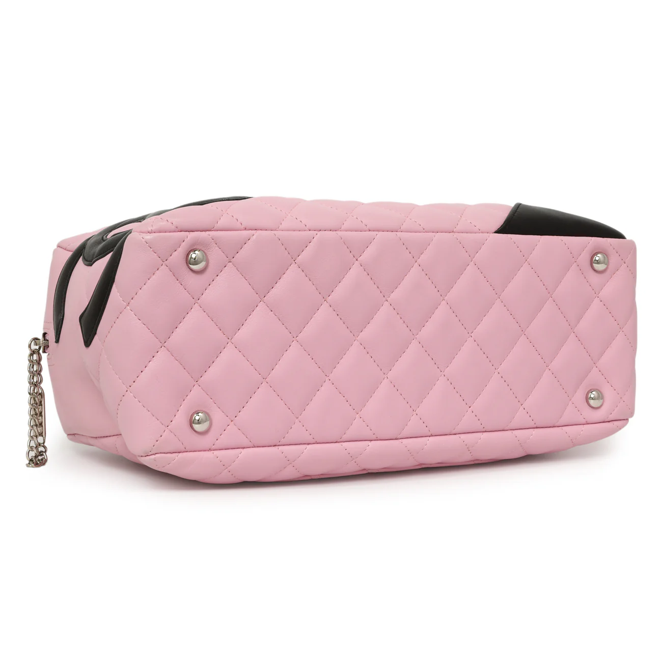 Chanel Pink Quilted Calfskin Large Cambon Bowler - Image 3