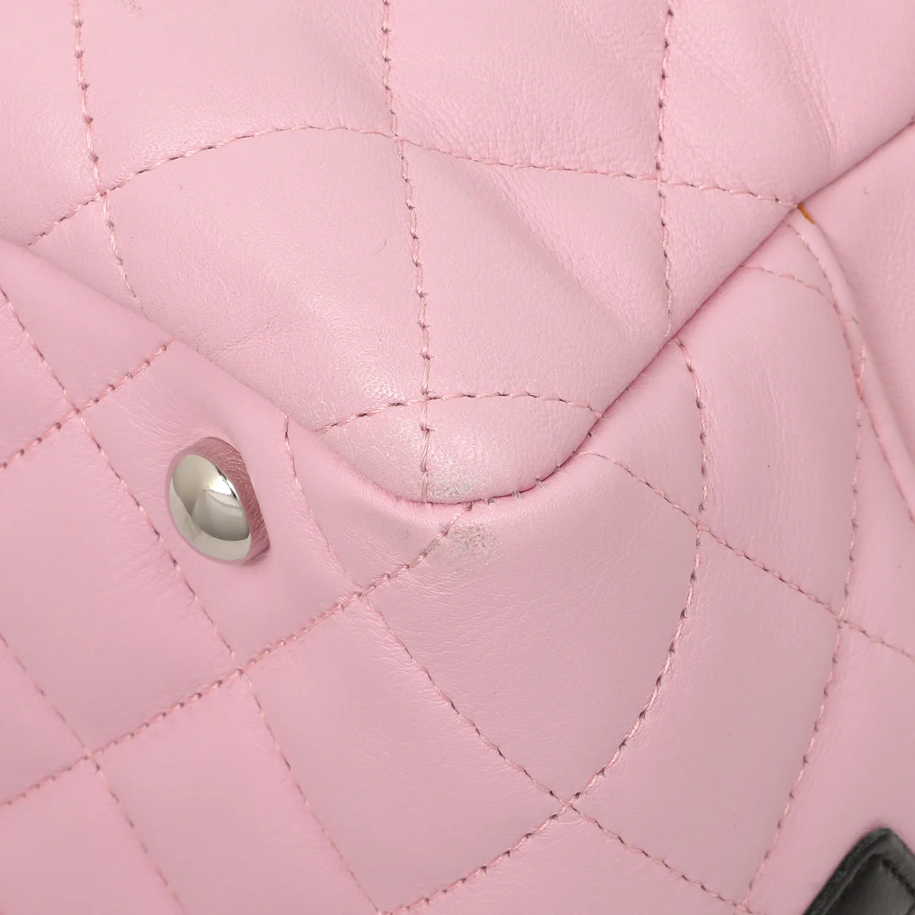 Chanel Pink Quilted Calfskin Large Cambon Bowler - Image 7