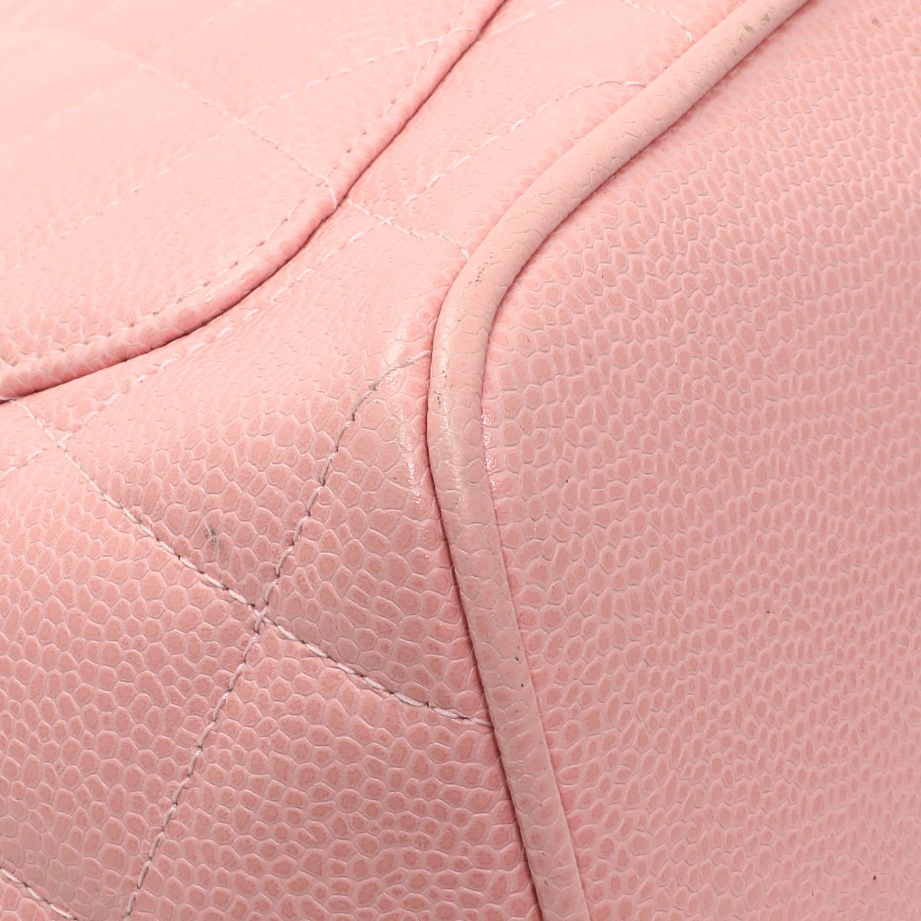 Chanel Pink Quilted Caviar Medallion Tote - Image 6