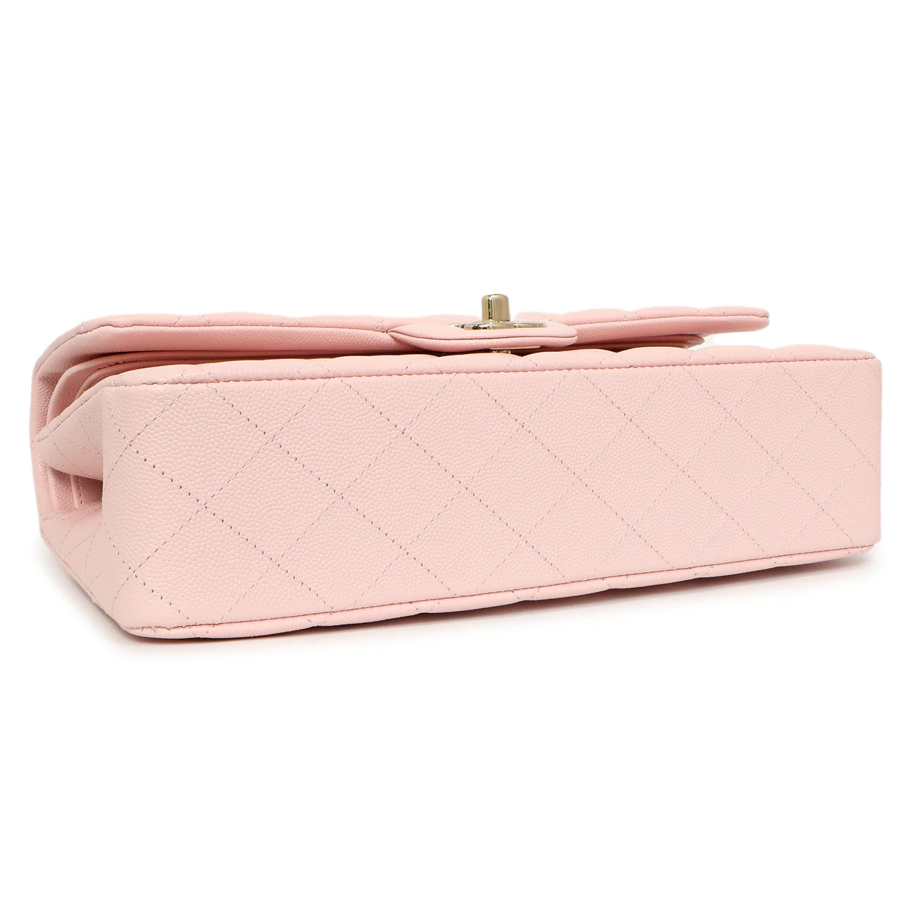 Chanel Pink Quilted Caviar Medium Classic Double Flap - Image 4