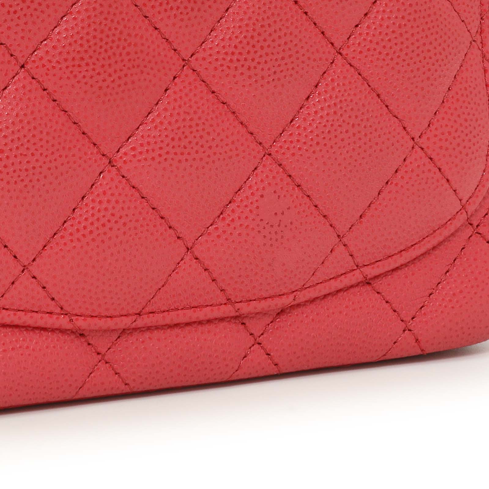 Chanel Pink Quilted Caviar Mini Square Flap - Image 7