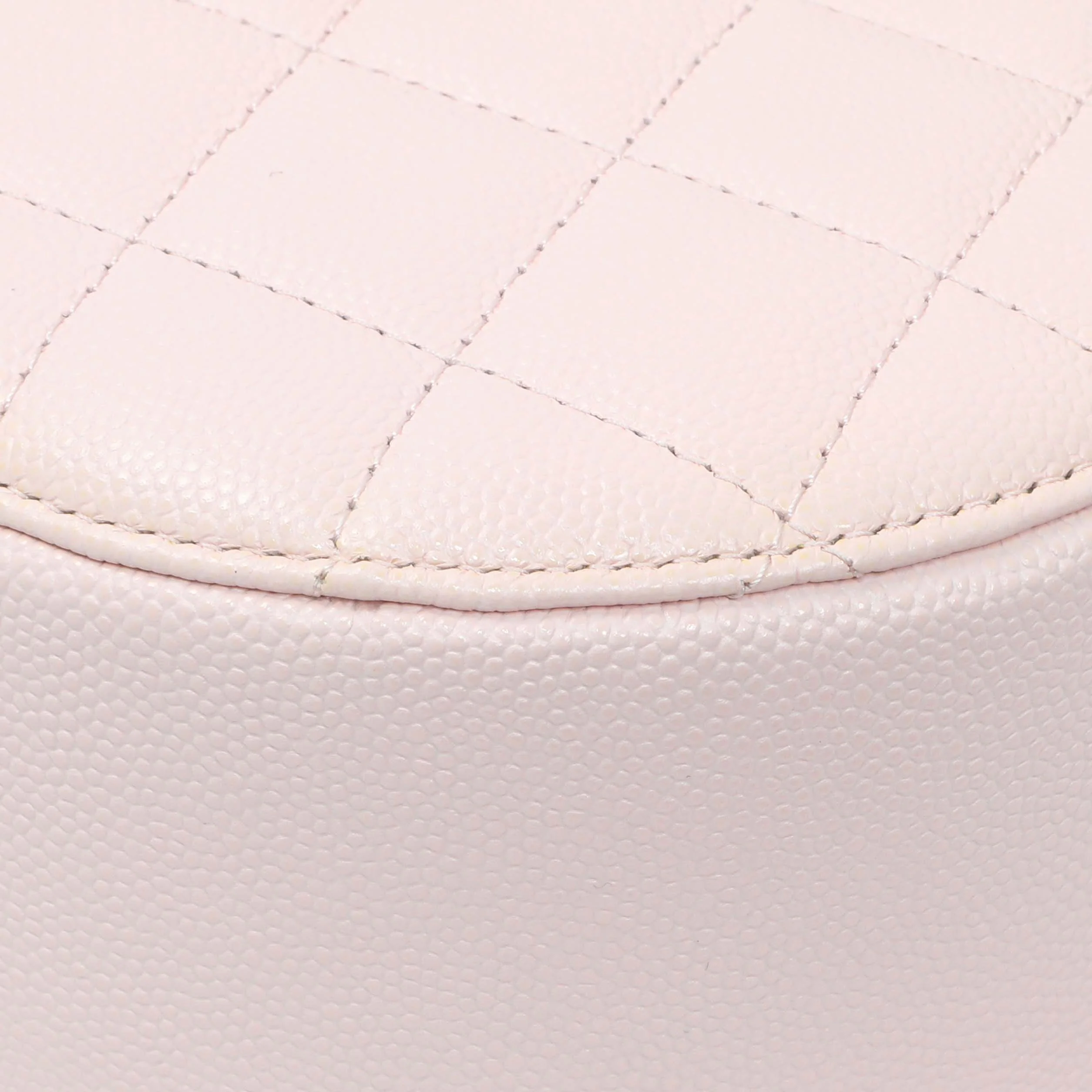 Chanel Pink Quilted Caviar Round Clutch with Chain - Image 8
