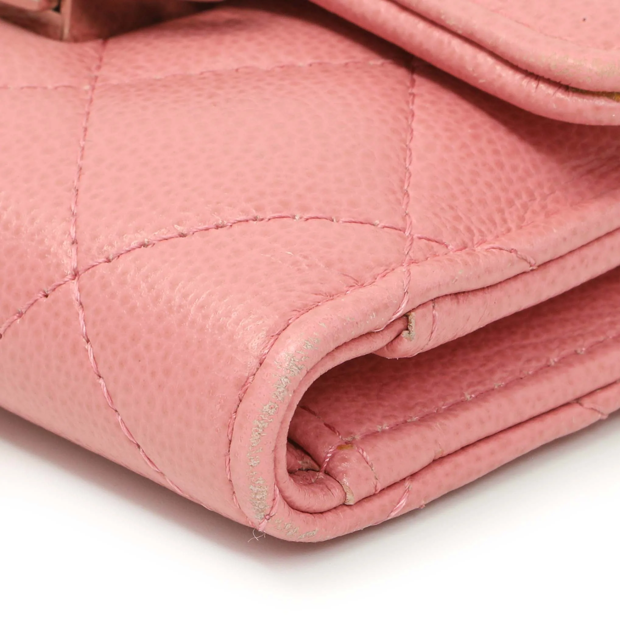 Chanel Pink Quilted Grained Calfskin CC Box Flap Wallet - Image 5