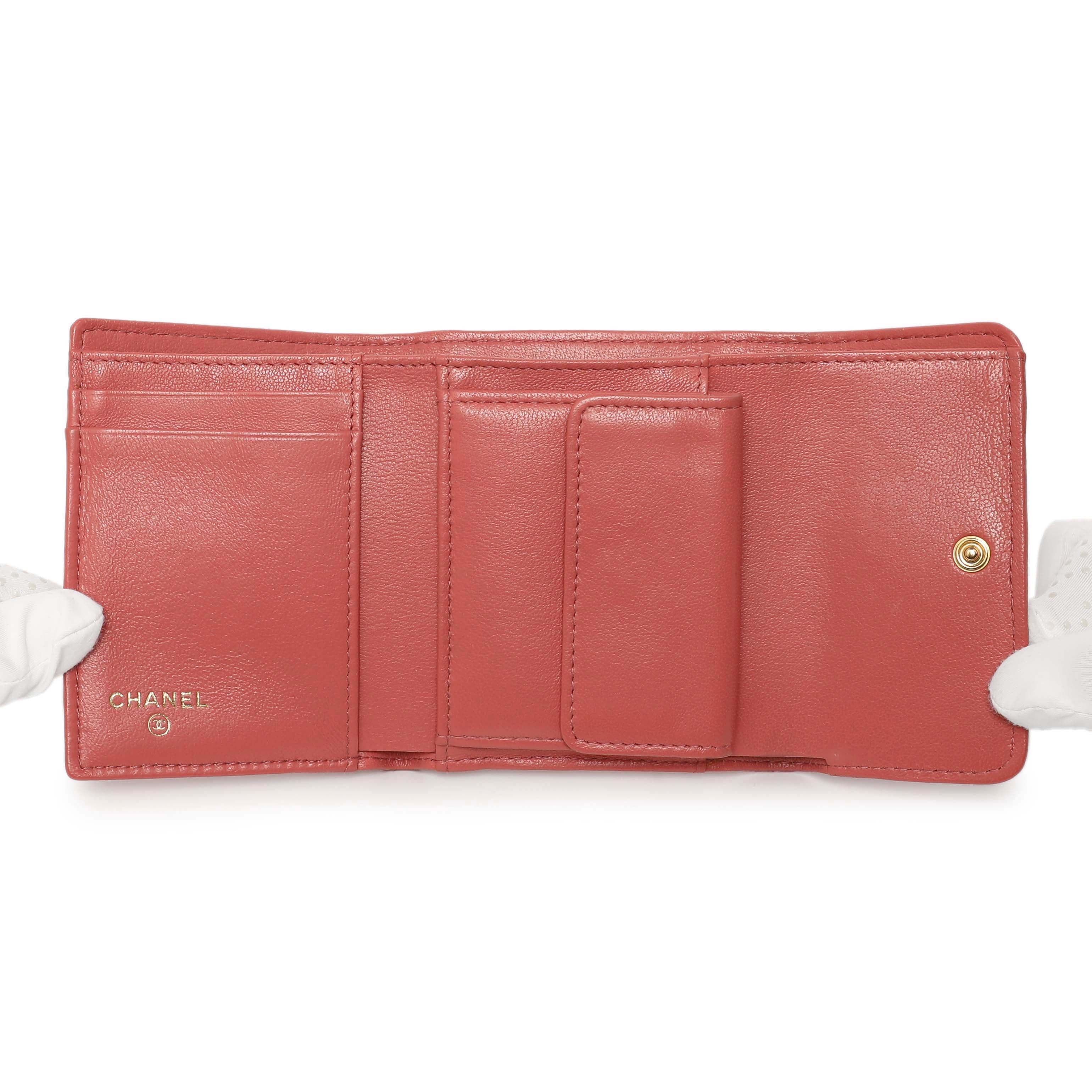 Chanel Pink Quilted Lambskin 19 Small Flap Wallet - Image 4